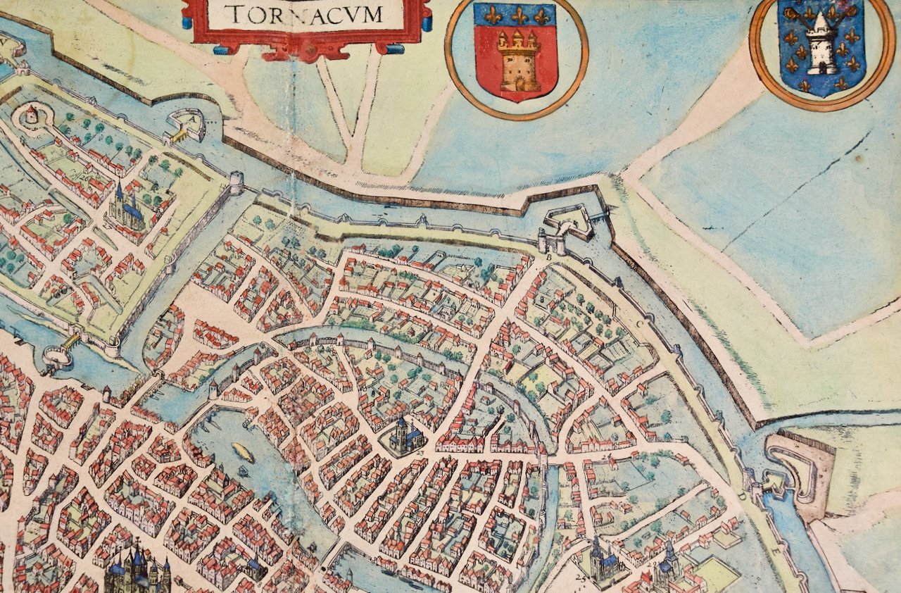 4893B Braun & Hogenberg, Tornacum, View of Tournai, Belgium.jpeg