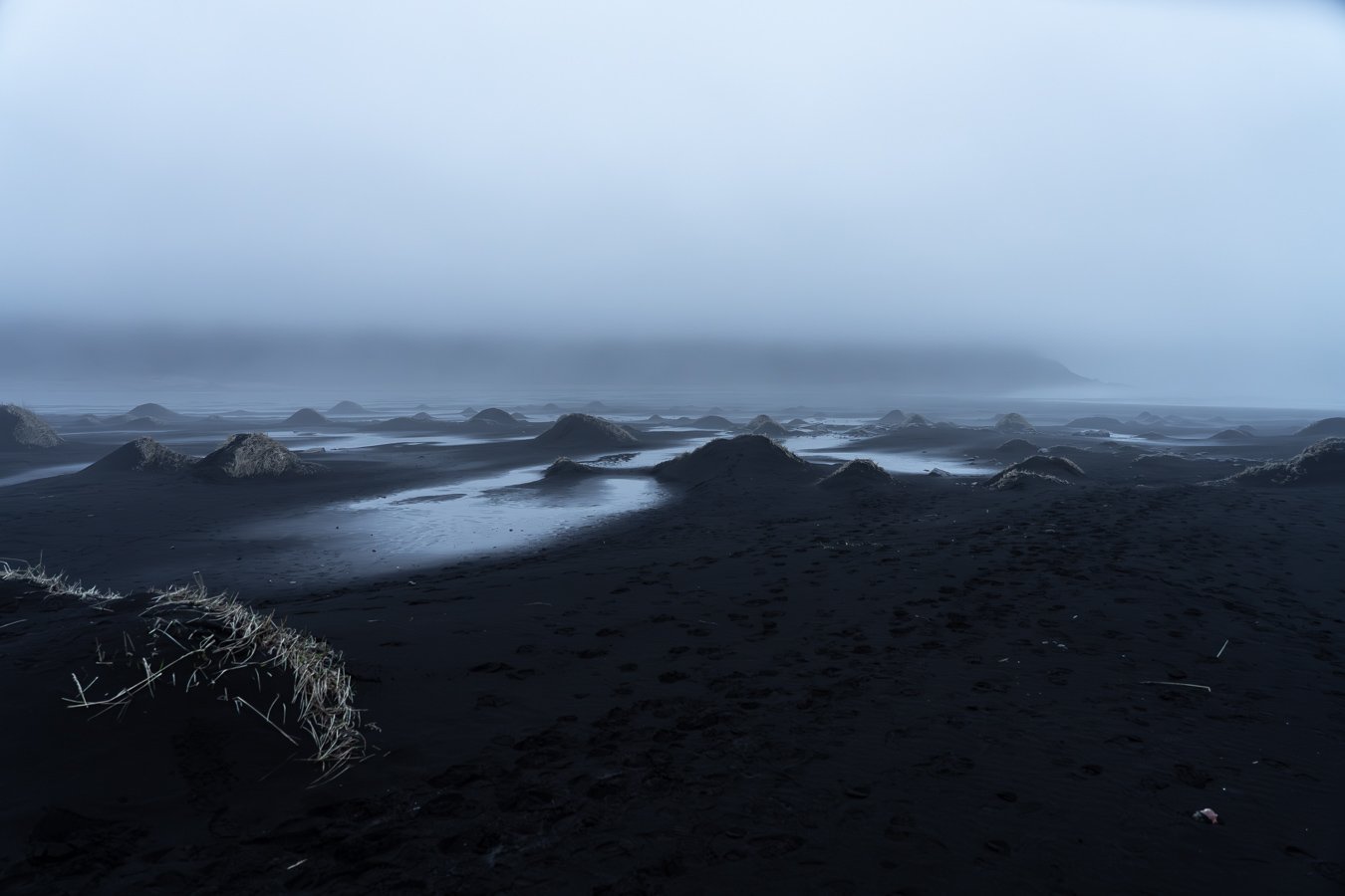  Scouting the area for a good spot to capture the sunrise over  Vestrahorn  was only semi-successful. 