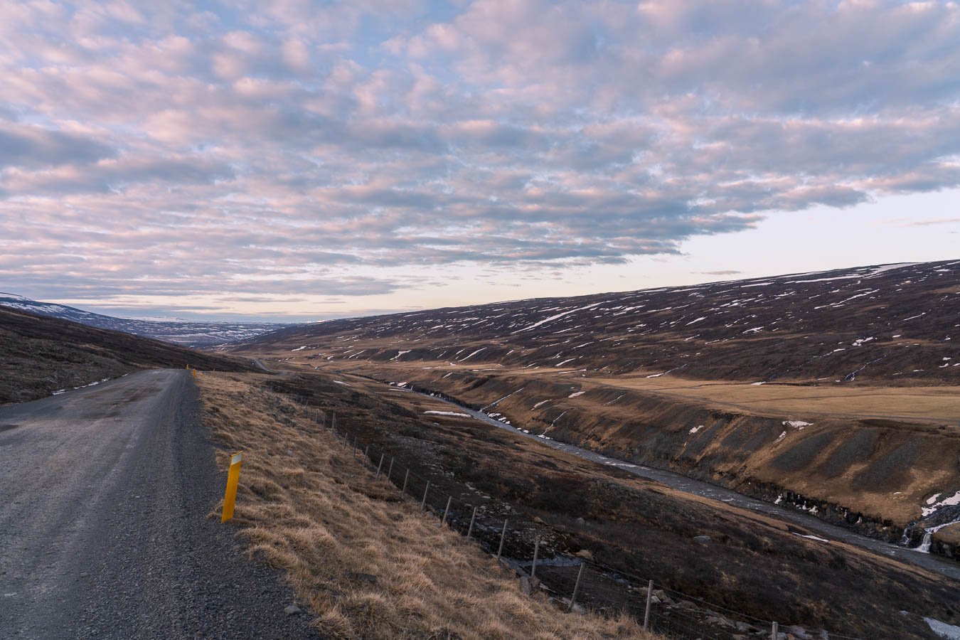  The roughly 20-kilometer  Jökuldalsvegur  dirt road from the Ring Road leads to Stuðlagil Canyon, offering a scenic journey through Iceland’s harsh landscapes. 
