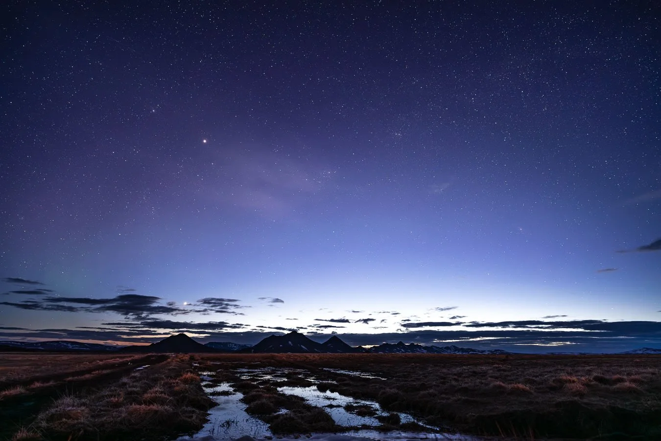  While the northern lights remained elusive, the clear skies still offered a beautiful view of the night stars near  Möðrudalur . 