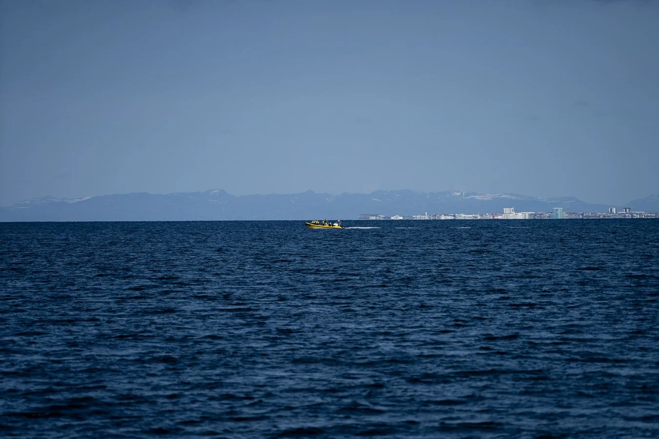  In contrast, this is one of the smaller, more agile RHIB boats, offering a closer connection to the water but with less protection from the elements. 