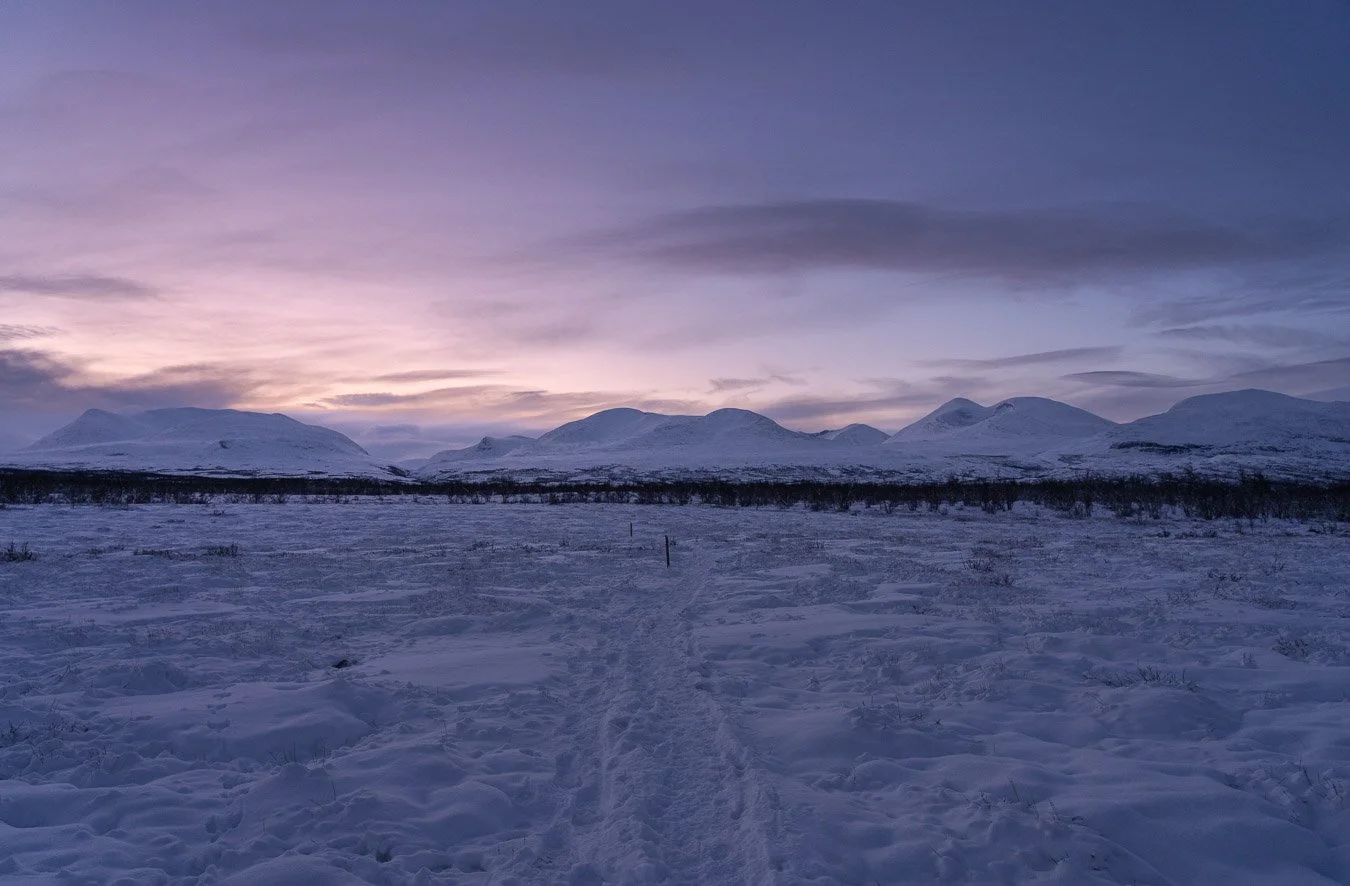   Njakajaure   nature trail  in winter. 
