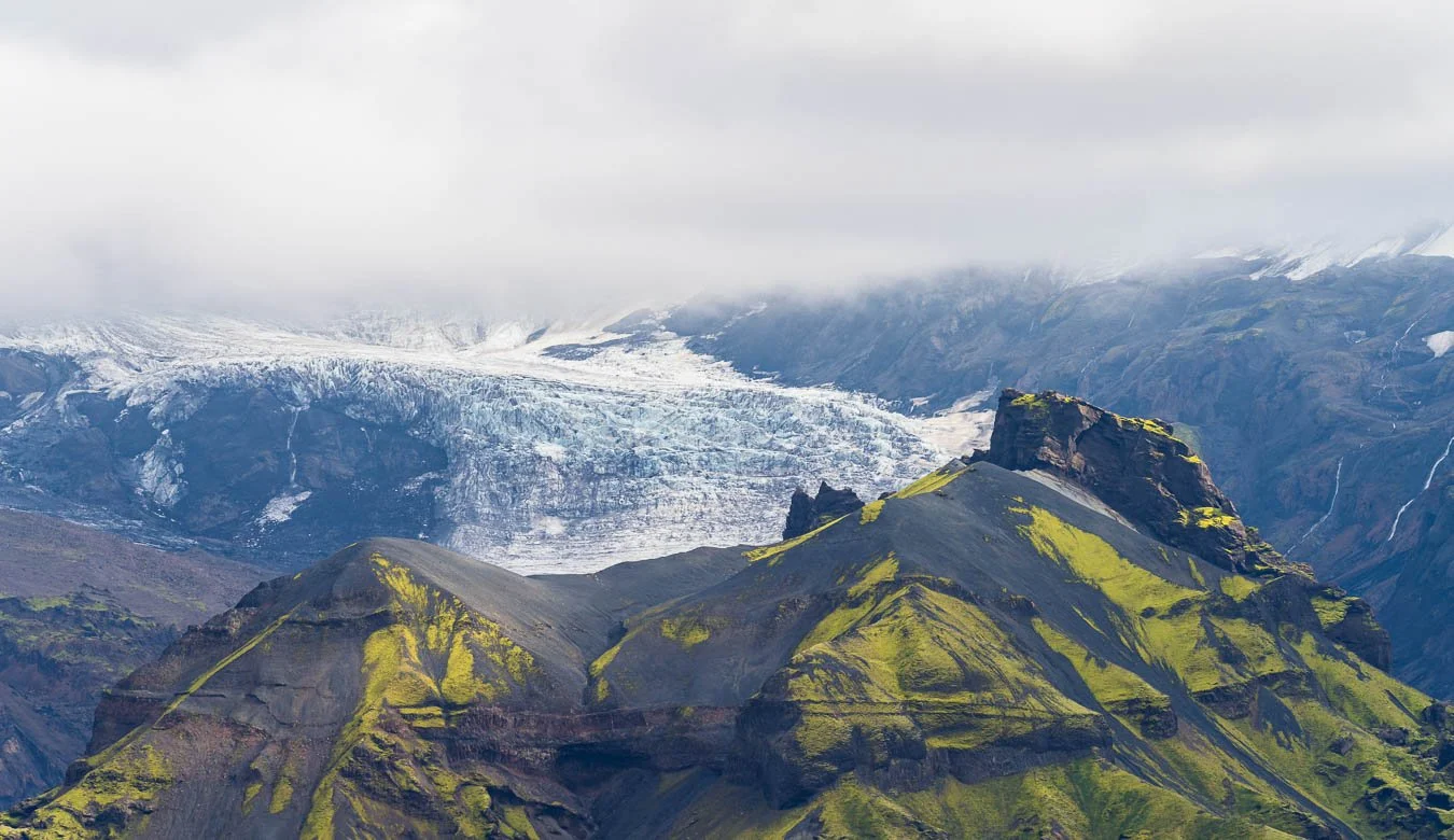  From  Valahnúkur  viewpoint, you also get impressive views of the  Mýrdalsjökull  glacier. 