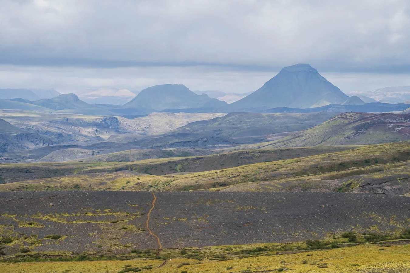  On the northern side of the loop, you can catch an early glimpse of the vast plains that await you on the  Laugavegur  Trail. 