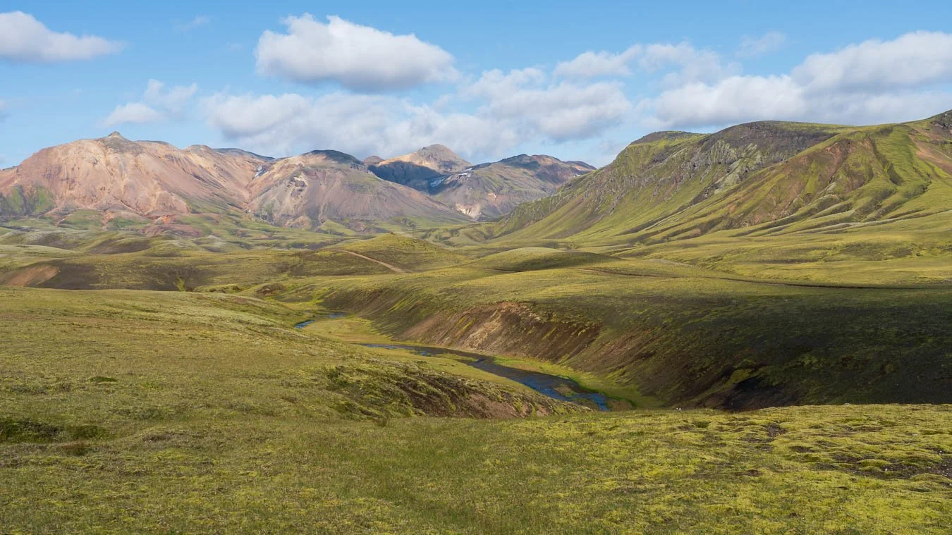  View from the final short ascent before reaching the  Álftavatn  campsite. 