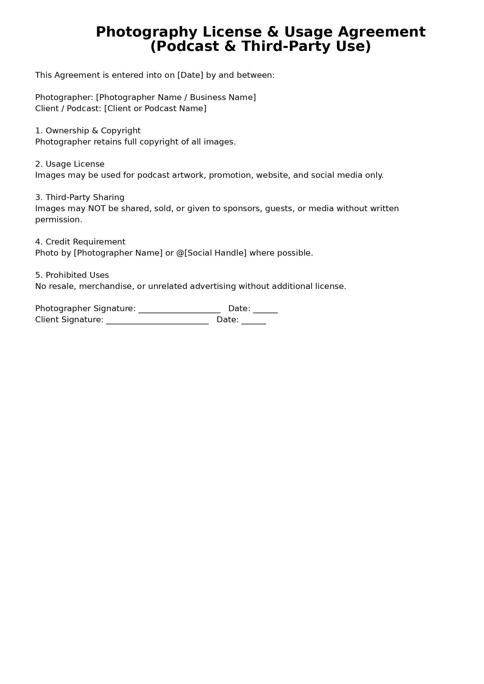 Photography_Podcast_Third_Party_Usage_Contract