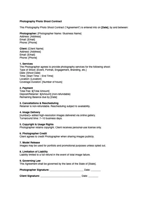 Photography_Photo_Shoot_Contract