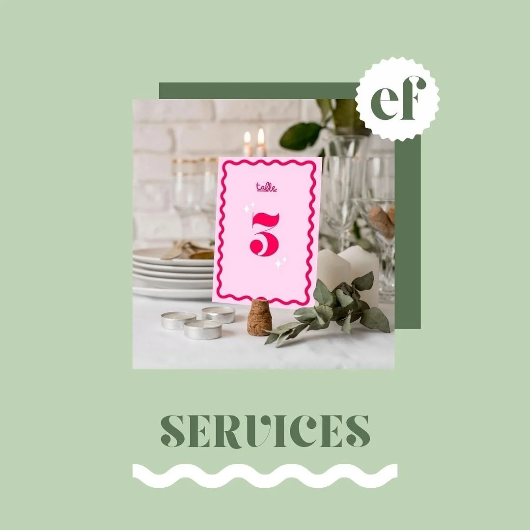 As you may have seen already, I offer bespoke wedding stationery which ranges from invitations, to table numbers &amp; welcome signs. I offer the whole package to ensure your wedding is cohesive and that it reflects your personality perfectly. 

As w