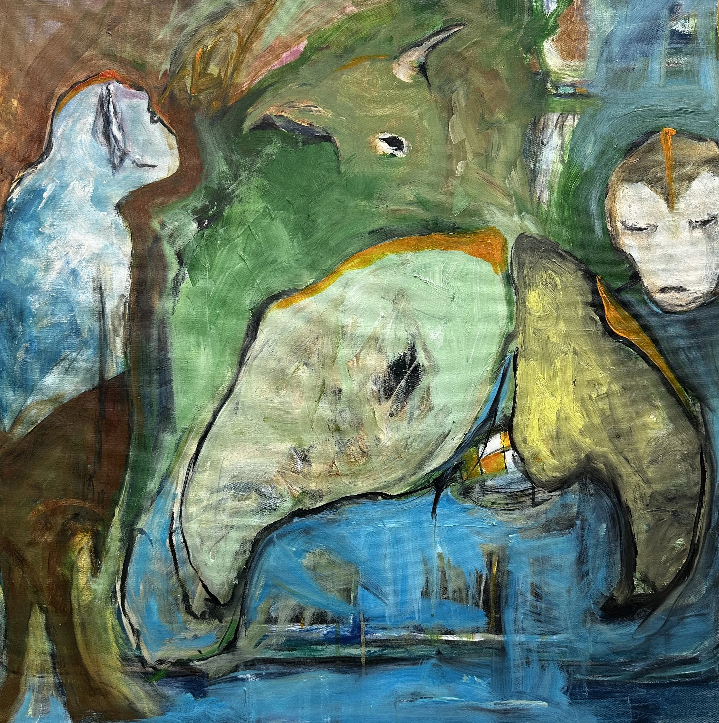 Sagittal Crests 30"x30"