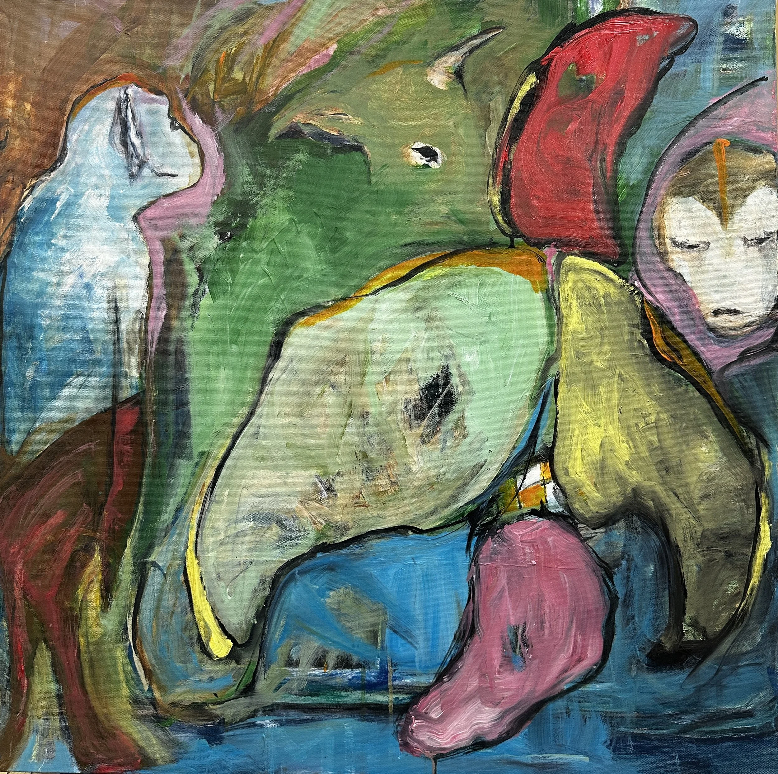 Sagittal Crests 30"x30"