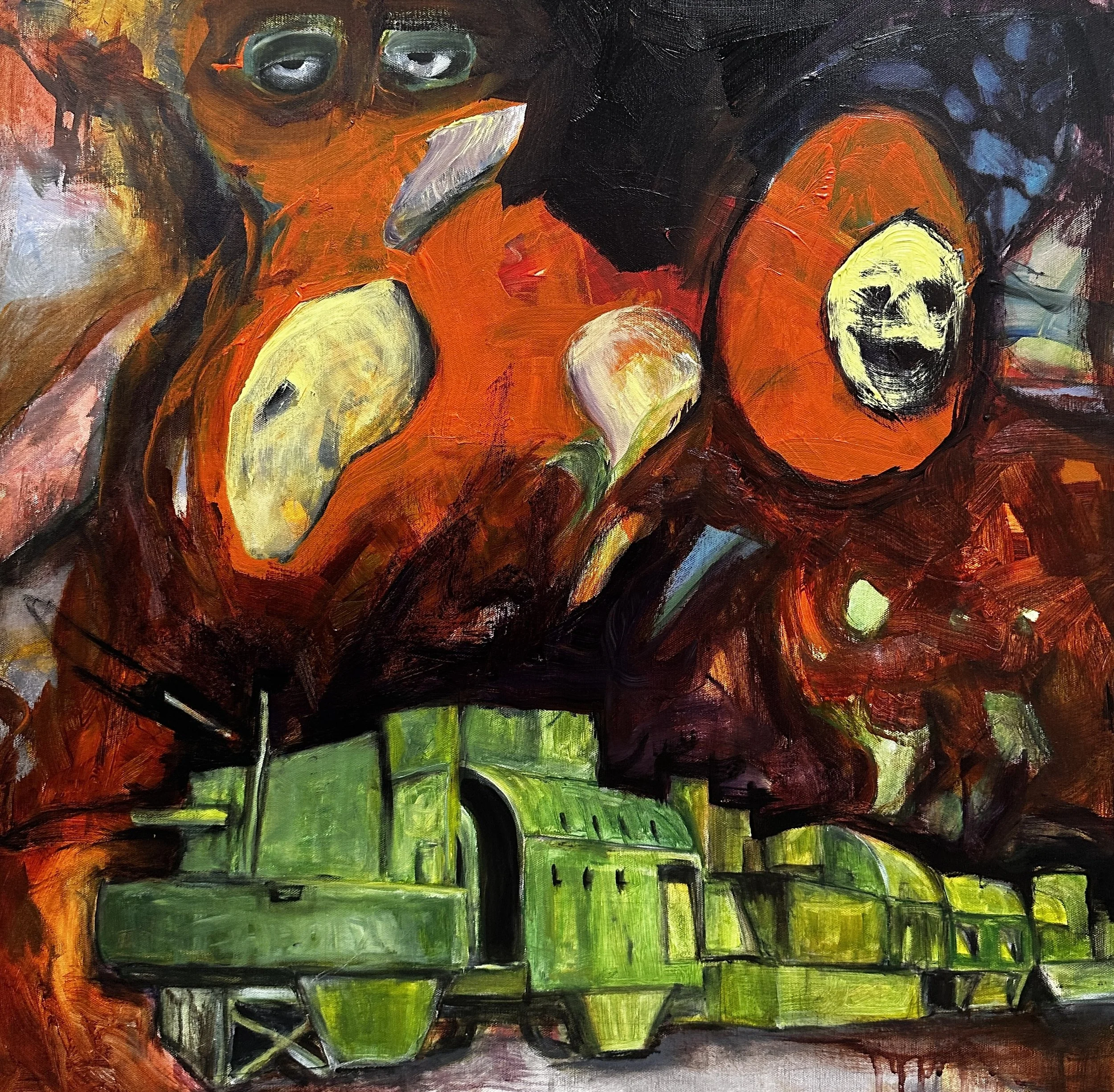 Train Hoppers 30" x 30"