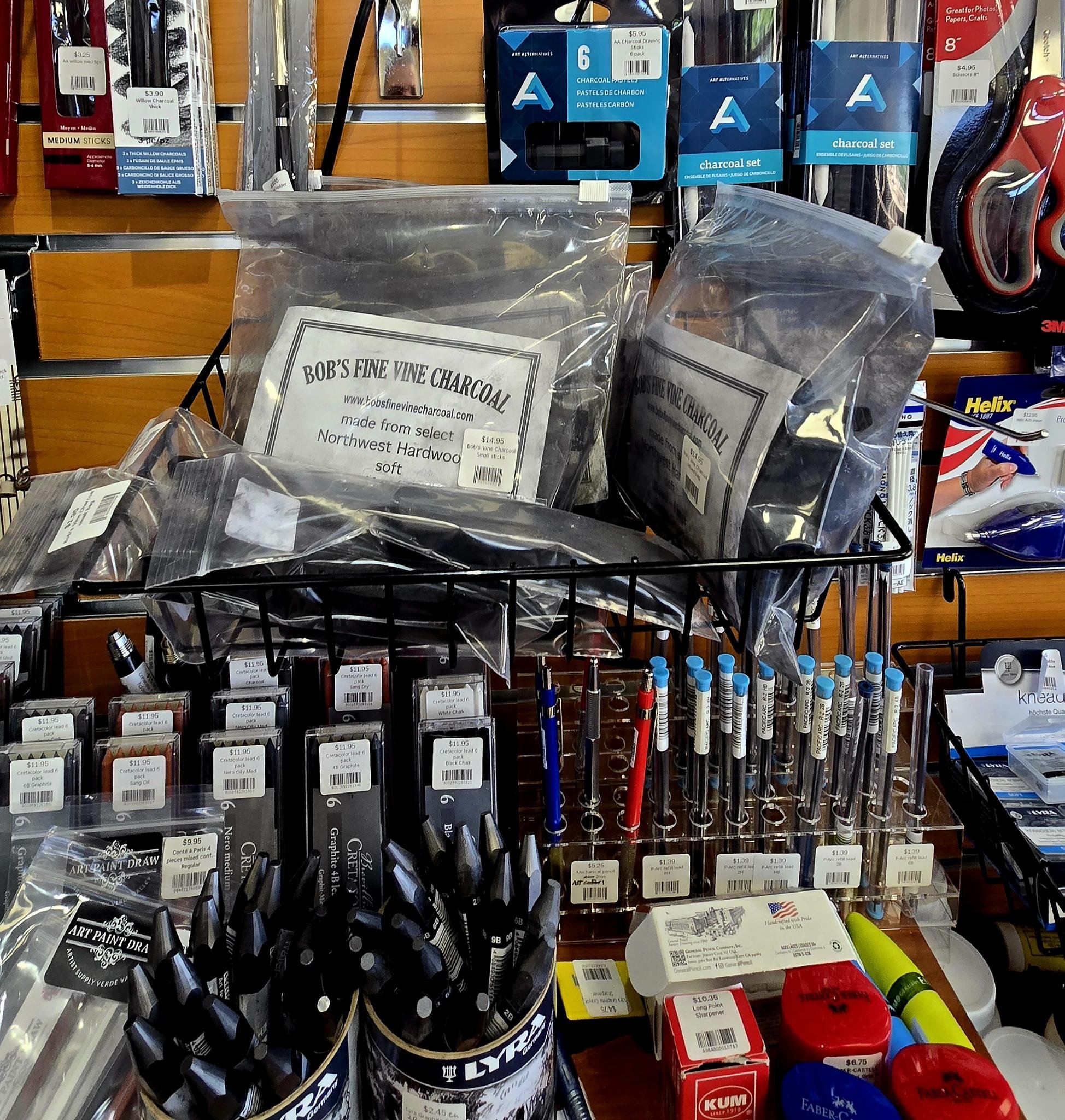 Charcoal and drawing supplies