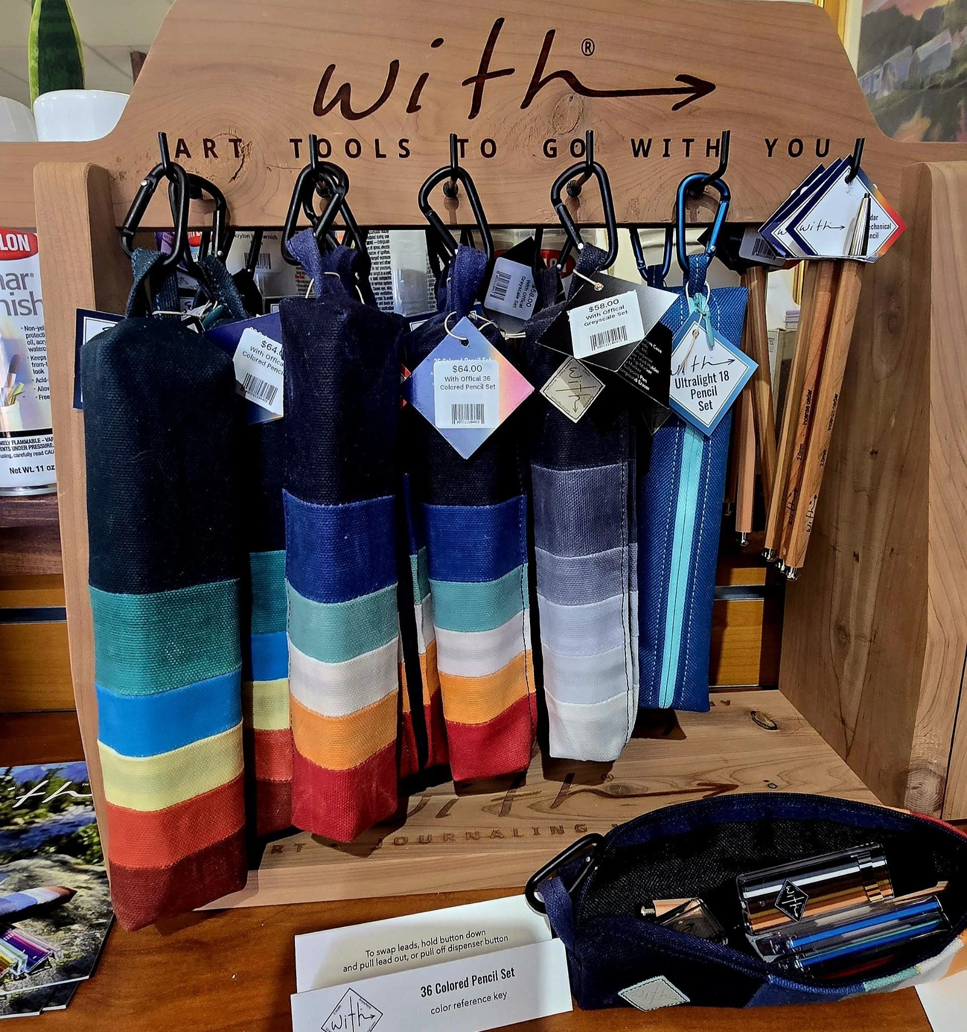 With Official colored pencil travel kits
