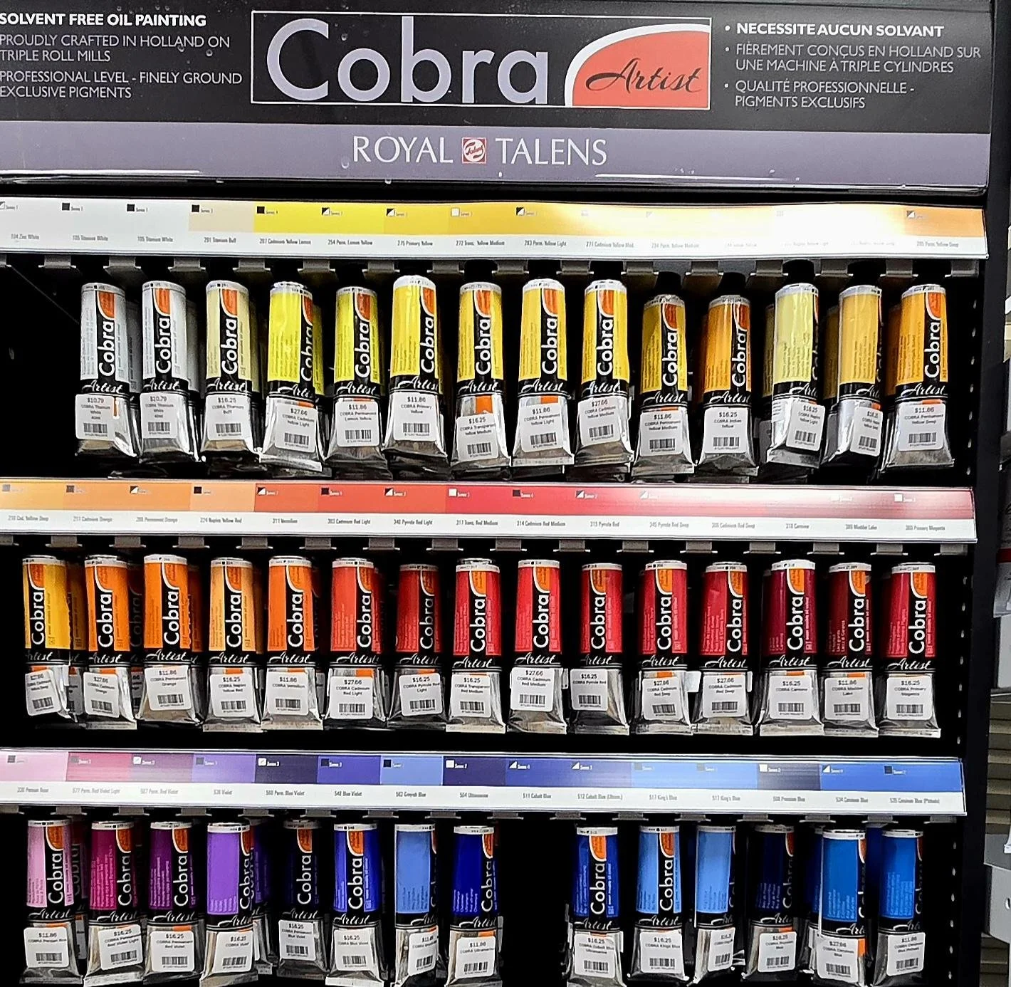 Cobra professional grade water-mixable oils 40ml tubes plus a variety of gels , mediums, sets, and varnish