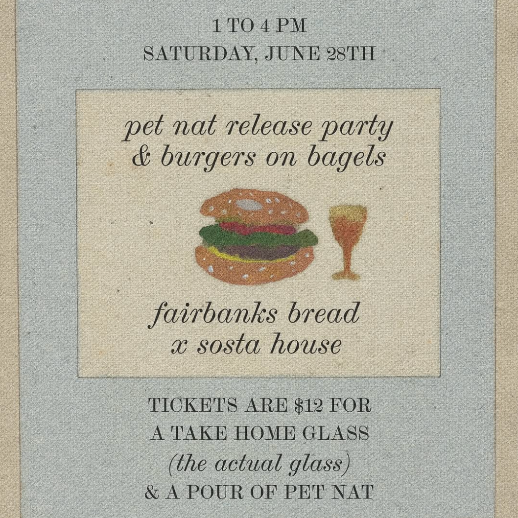 WLC Pét-Nat Release Party & Burgers on Bagels