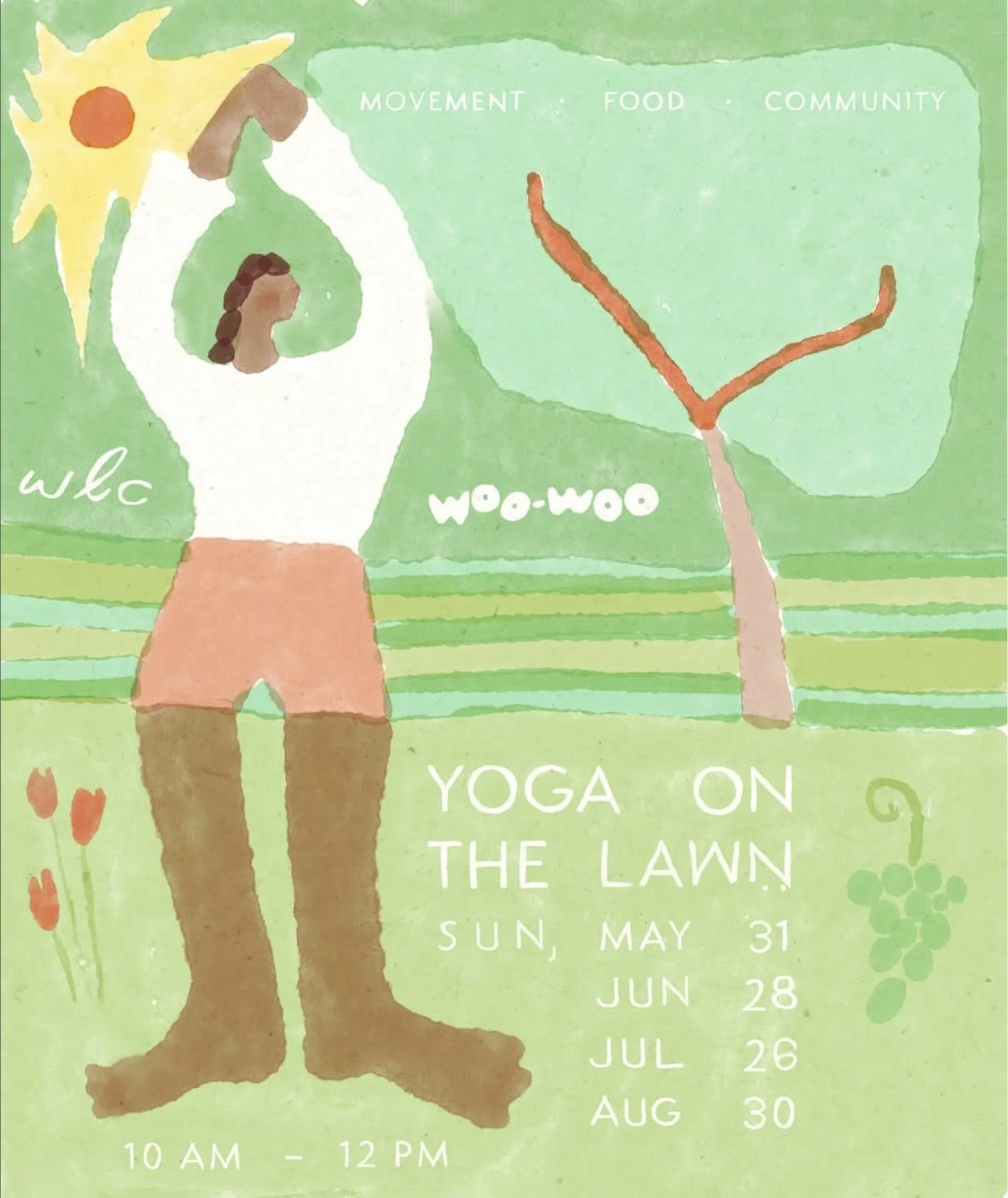 Woo-Woo Yoga on the Front Lawn