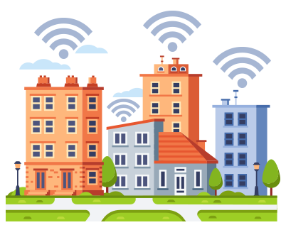 Resident streaming on property-wide Wi-Fi