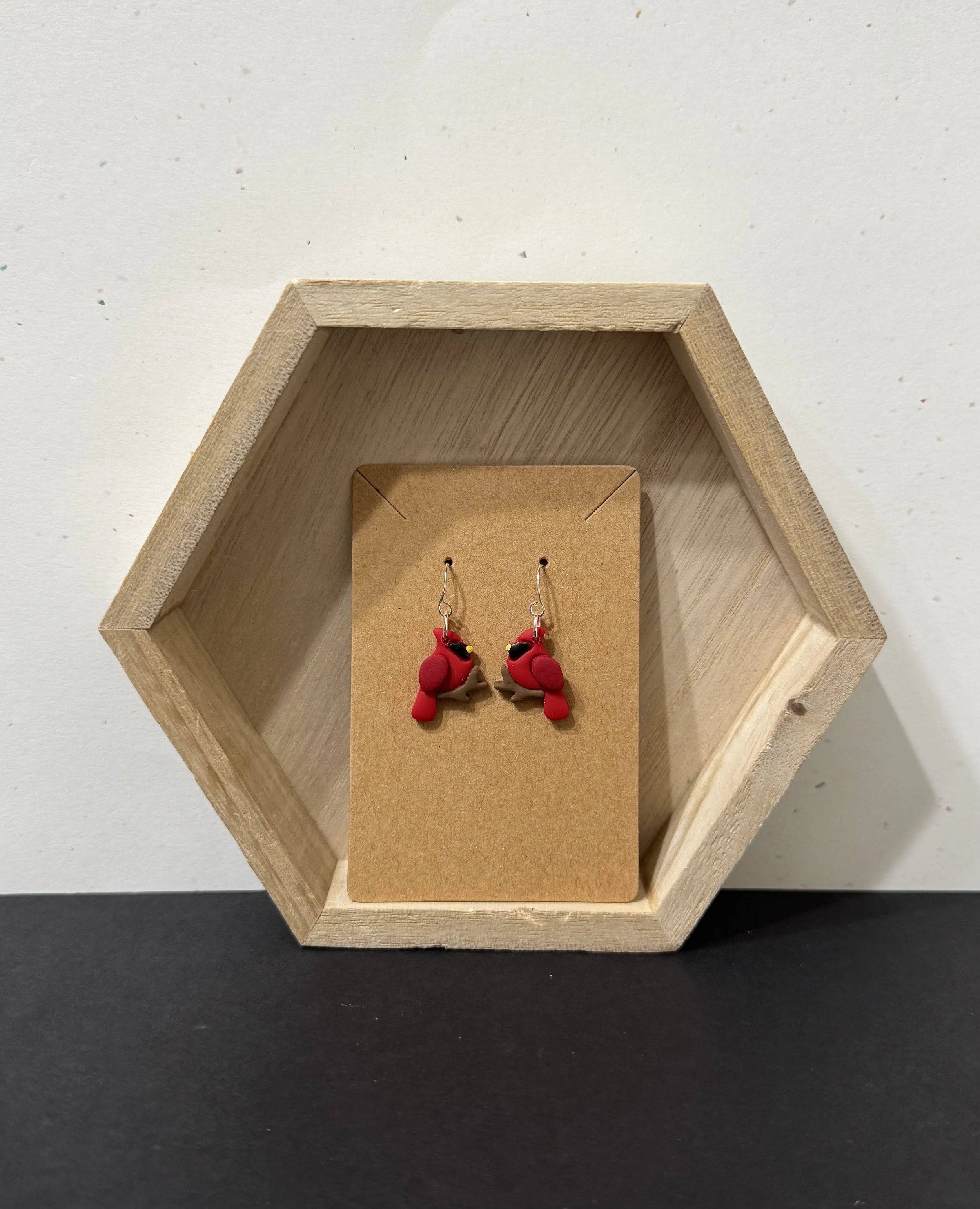 Cardinal Bird (dangle or stud)