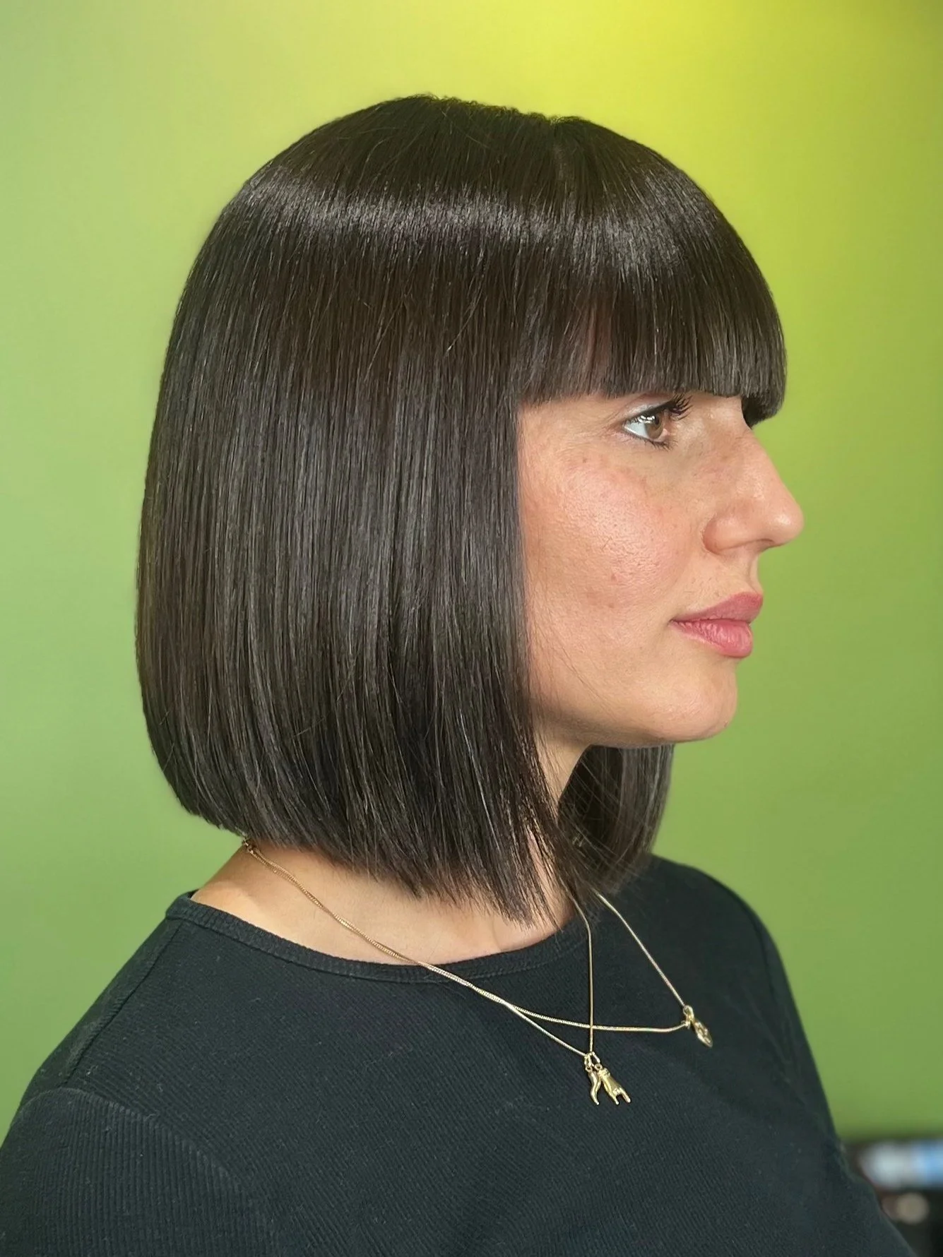 Precision haircut styled for volume and shape at Opulent Hair Lounge