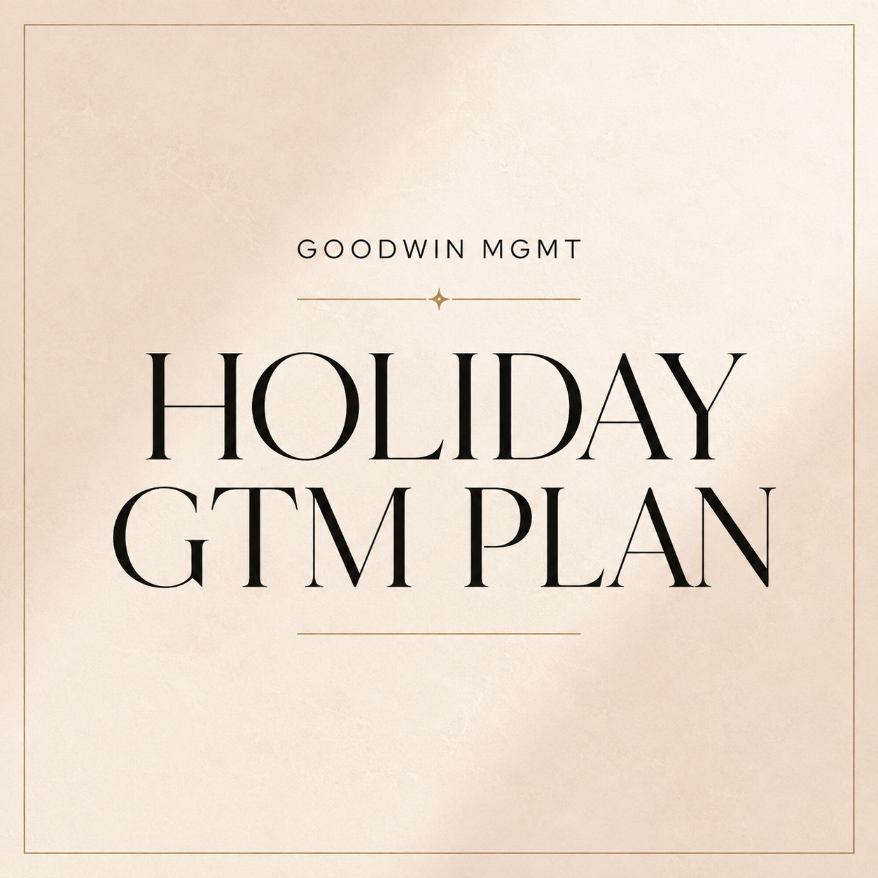 Holiday GTM Plan