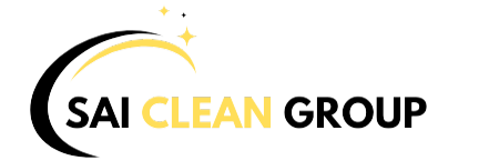 SAI Clean Group logo with black and gold text and star accents