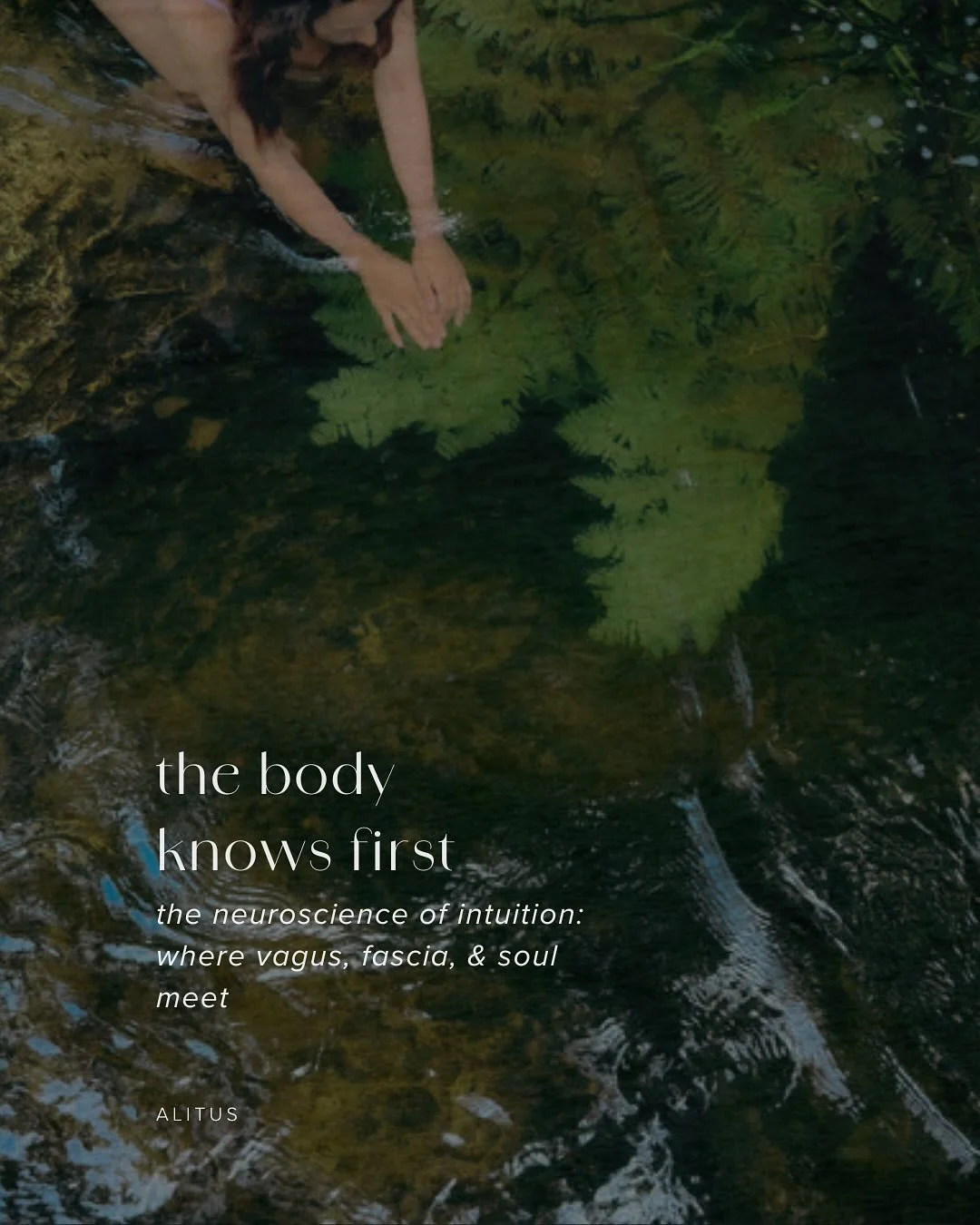 𝙎𝙤 𝙢𝙖𝙣𝙮 𝙬𝙤𝙢𝙚𝙣 𝙩𝙚𝙡𝙡 𝙢𝙚, &ldquo;𝙄 𝙠𝙣𝙚𝙬 𝙞𝙩 𝙞𝙣 𝙢𝙮 𝙜𝙪𝙩.&rdquo;

And they&rsquo;re right - their body really did know.

Intuition isn&rsquo;t irrational. It&rsquo;s interoception: the body&rsquo;s way of sensing and translati