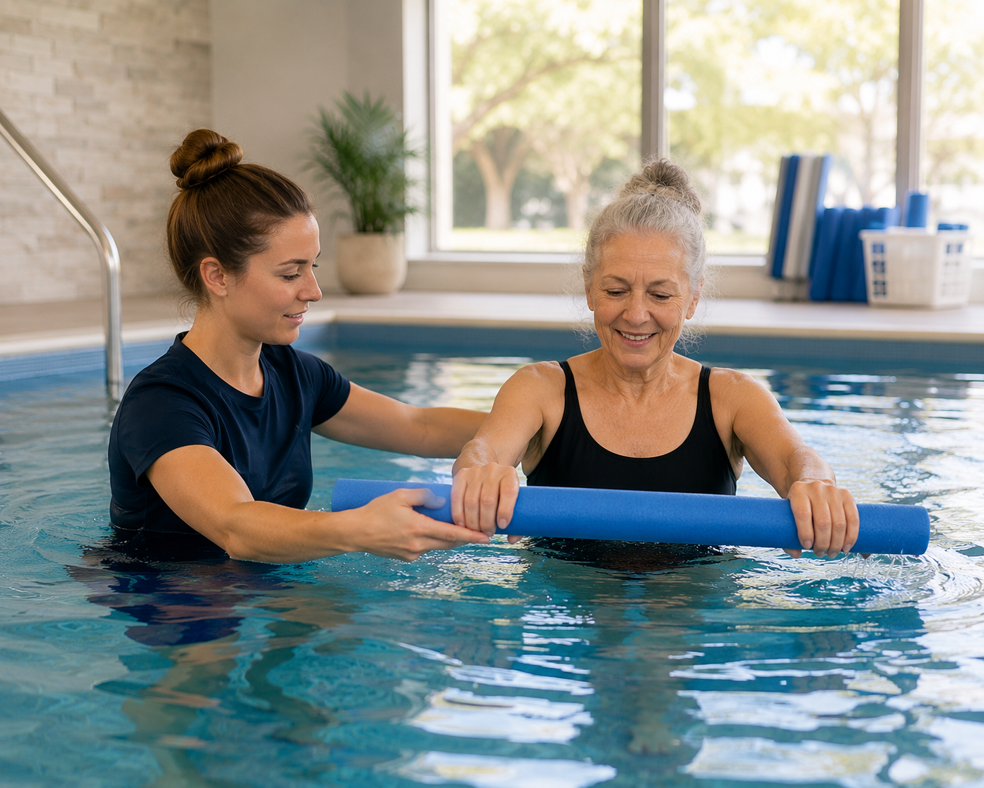 Hydrotherapy session supporting gentle movement and chronic pain management