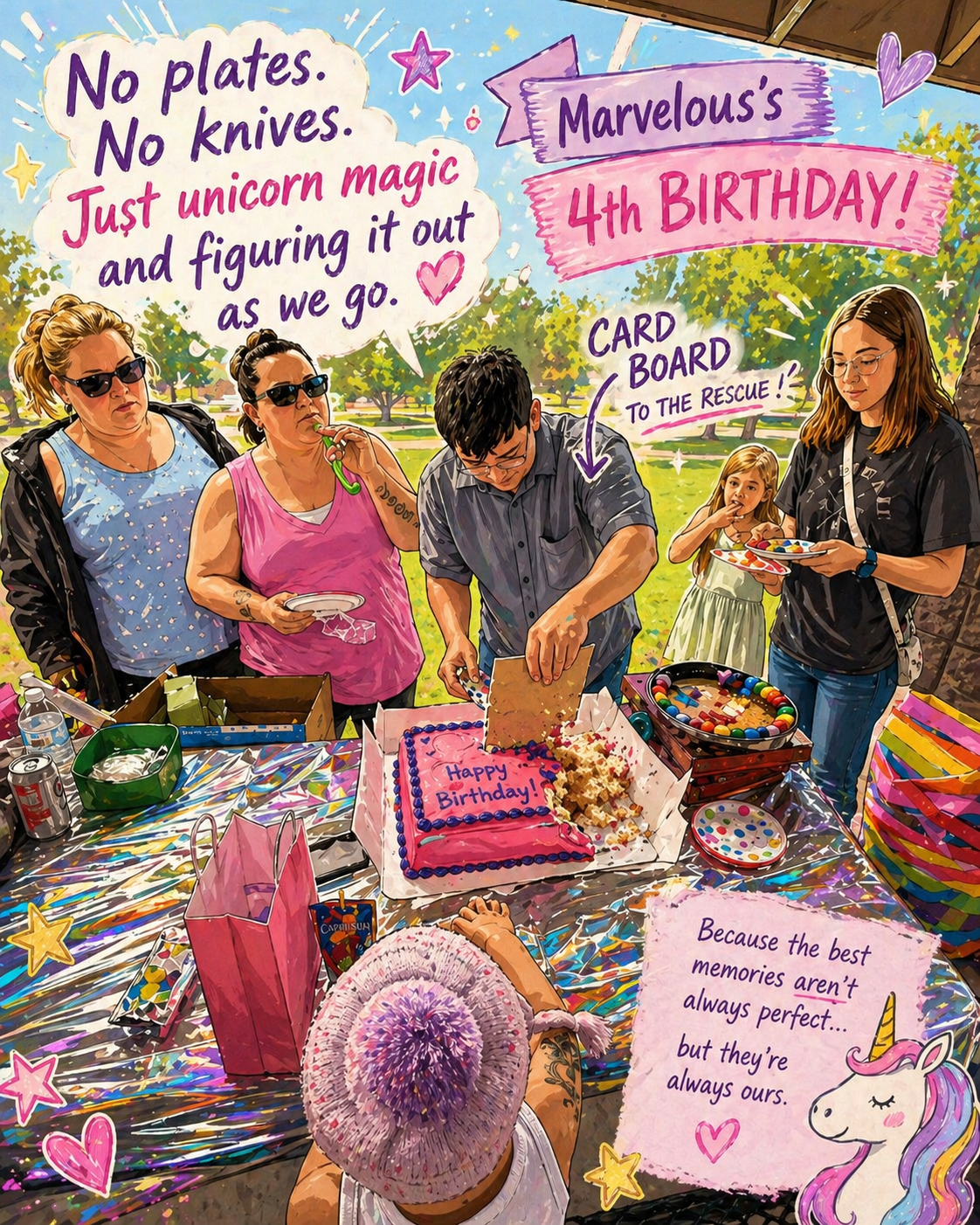 The Day We Cut Cake with Cardboard…
