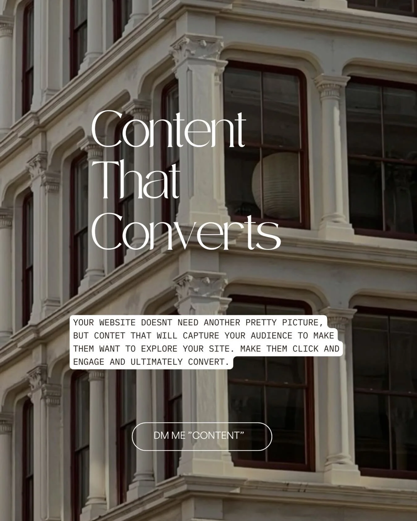 What makes someone stop scrolling, stay, and actually take action on your site? 👀

Steal my top strategies to create content that quietly converts:

💫 Make the first 3 seconds count.
Your above-the-fold headline should say who you&rsquo;re for and 