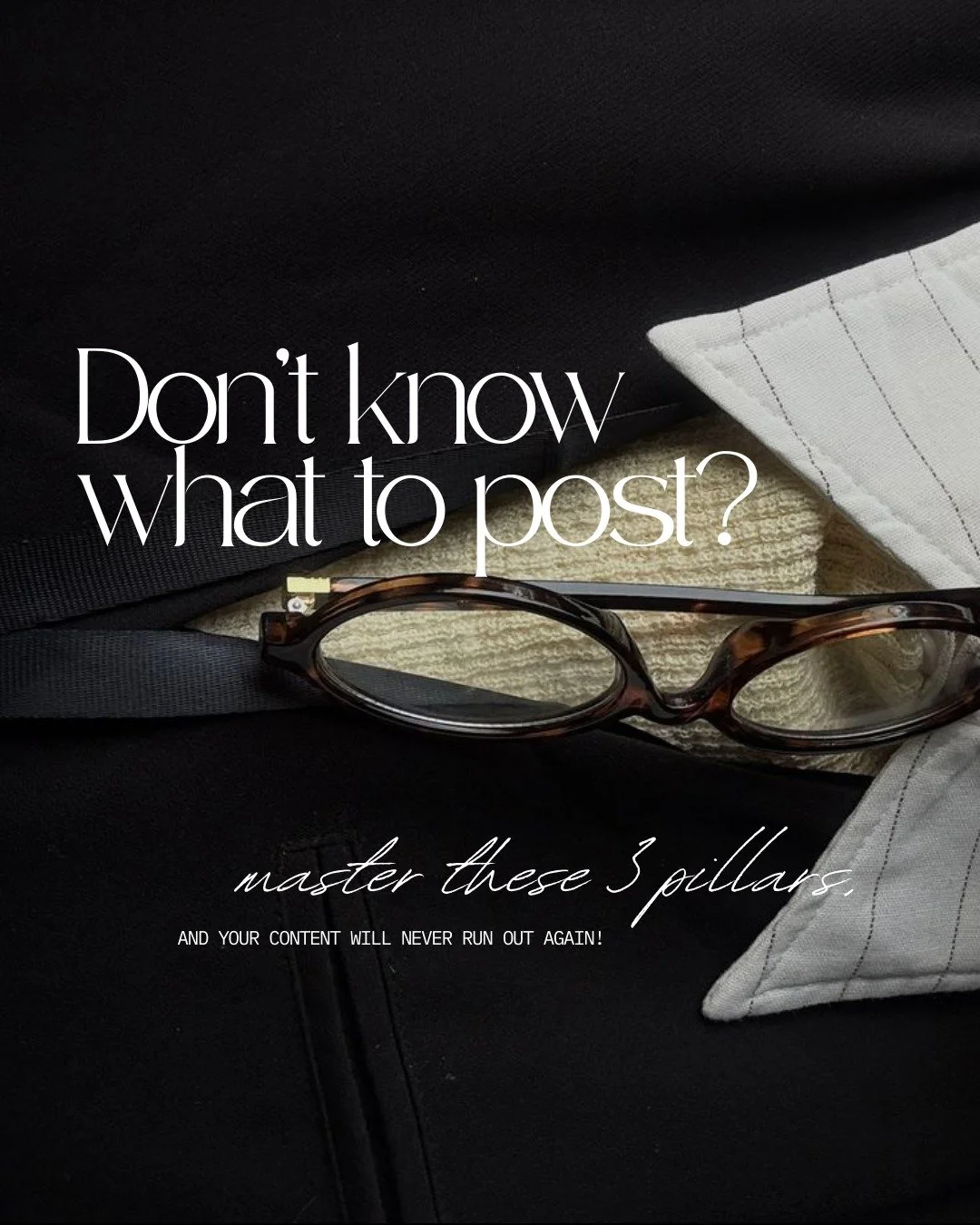 Don&rsquo;t know what to post?

Swipe through to see the three content pillars that keep your ideas (and your impact) flowing, without posting just for the sake of it. 

##brandingstrategy #digitalmarketing #contentstrategy #marketinginsights #creati