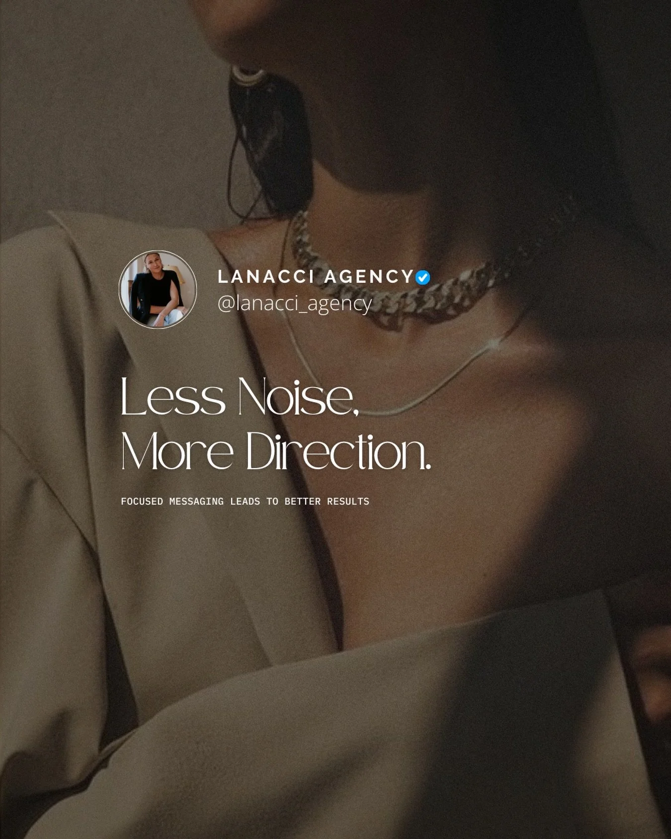 In a world of endless noise, the messages that move people are the clearest.
Short, specific, tailored words show you understand exactly who you&rsquo;re speaking to and what they need.

Say less, mean more.

#lanacciagency #digitalstrategy #digitalc