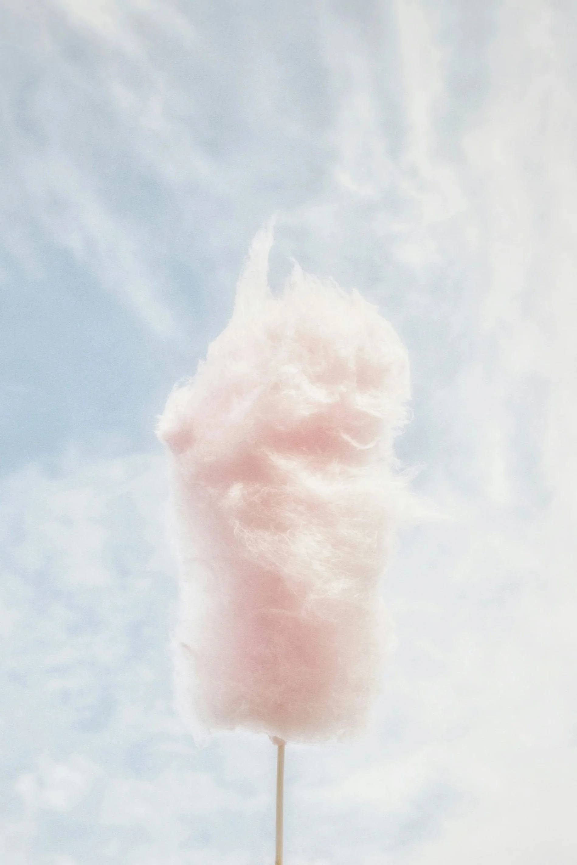 Cotton candy suspended against a pale, cloud-like sky, evoking the airy, all-in feel of a full-service partnership