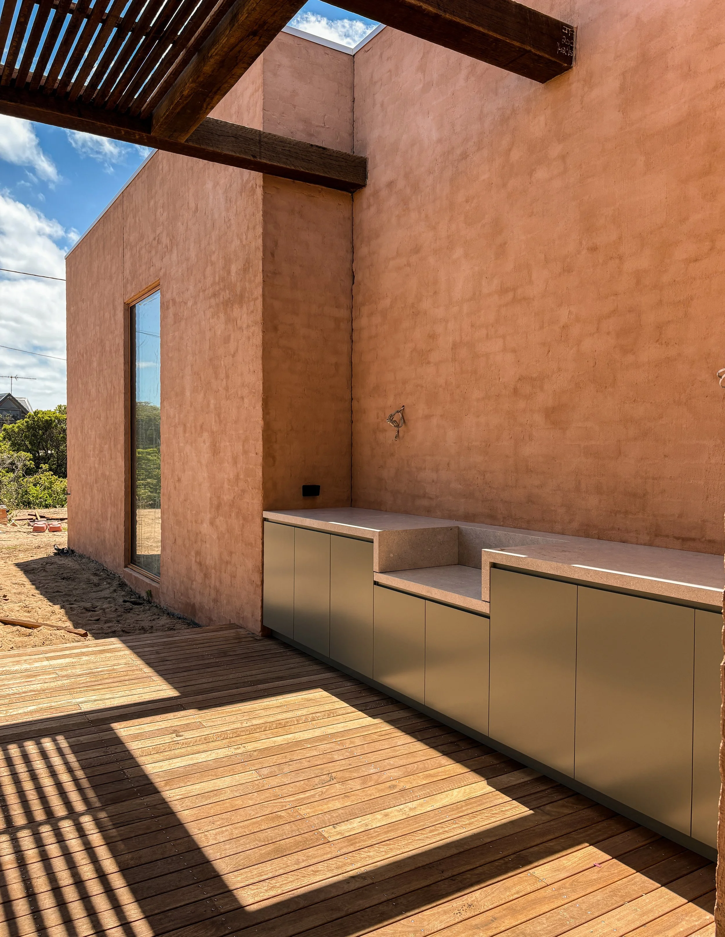 Lime Wash exterior render using Bauwerk