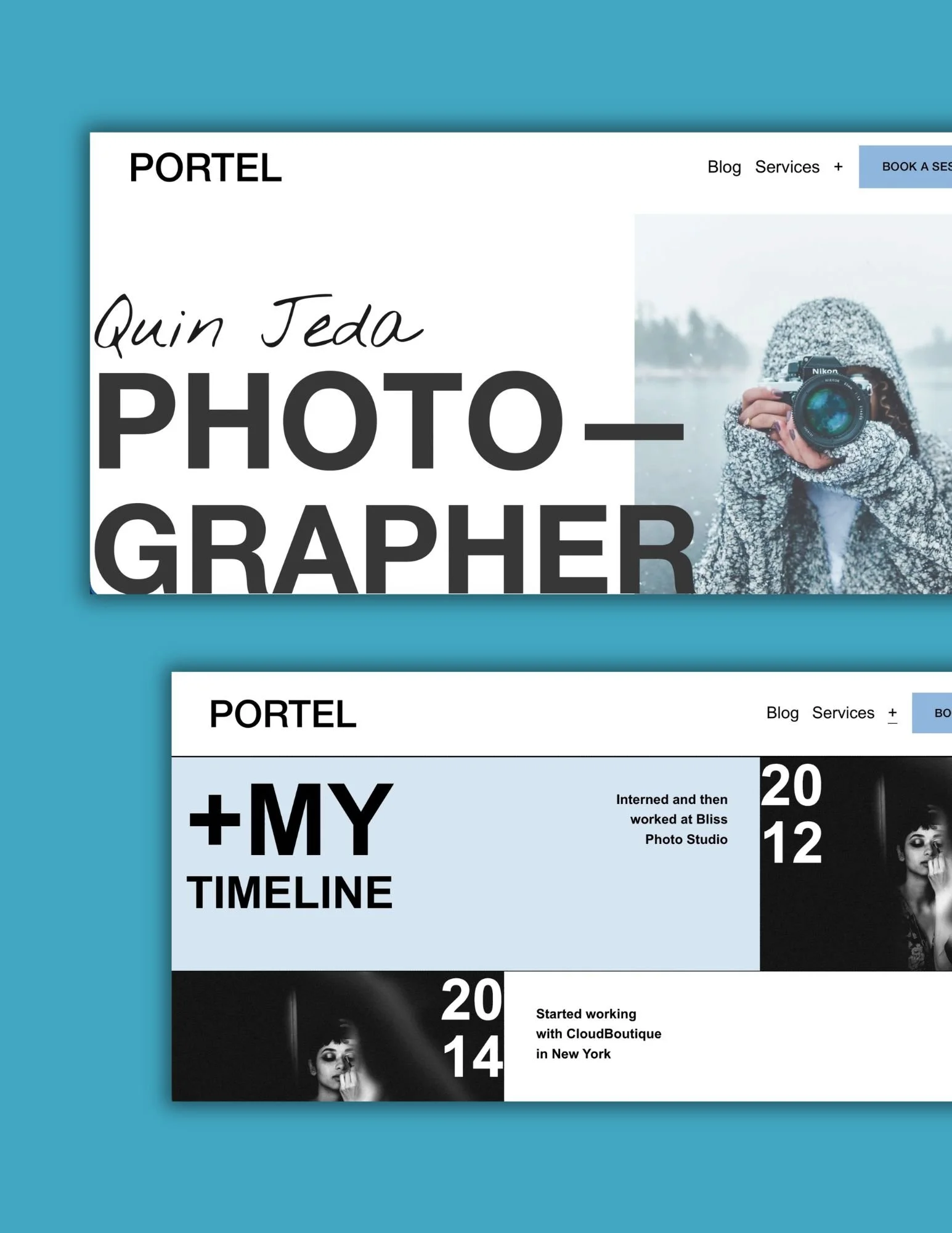 PORTEL | Photographer Squarespace Template