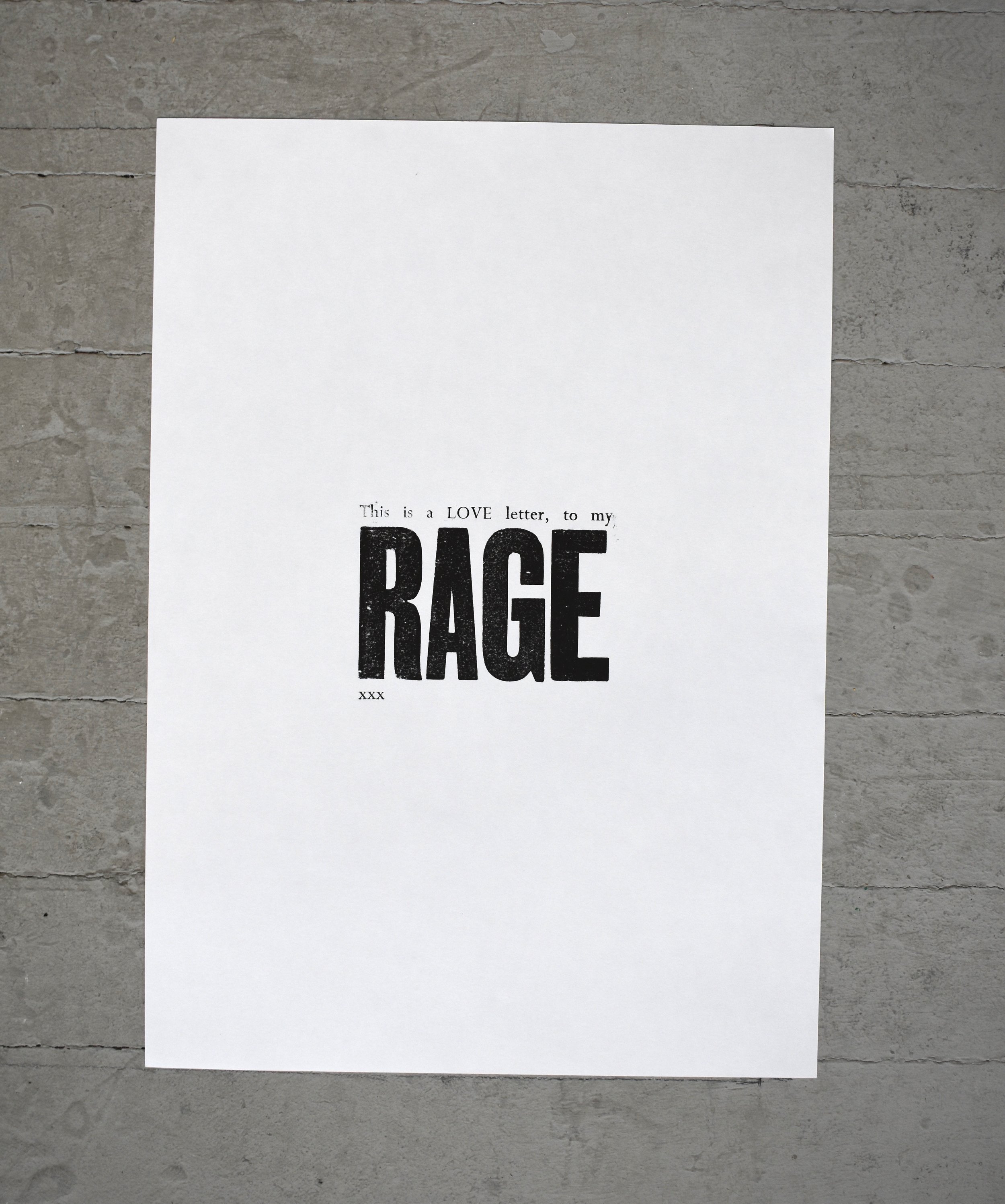 297 x 420 mm, letterpress print