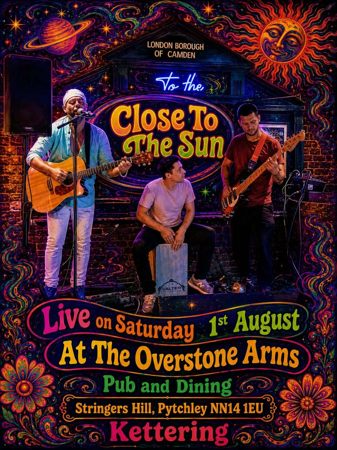 CLOSE TO THE SUN LIVE @THE OVERSTONE ARMS PUB AND DINING KETTERING
