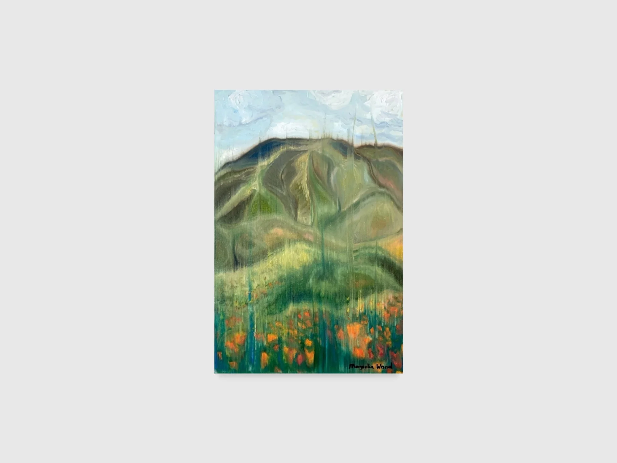 Remember to enjoy the view, 2025. Oil and acrylic on canvas — 40 x 60 x 2 cm