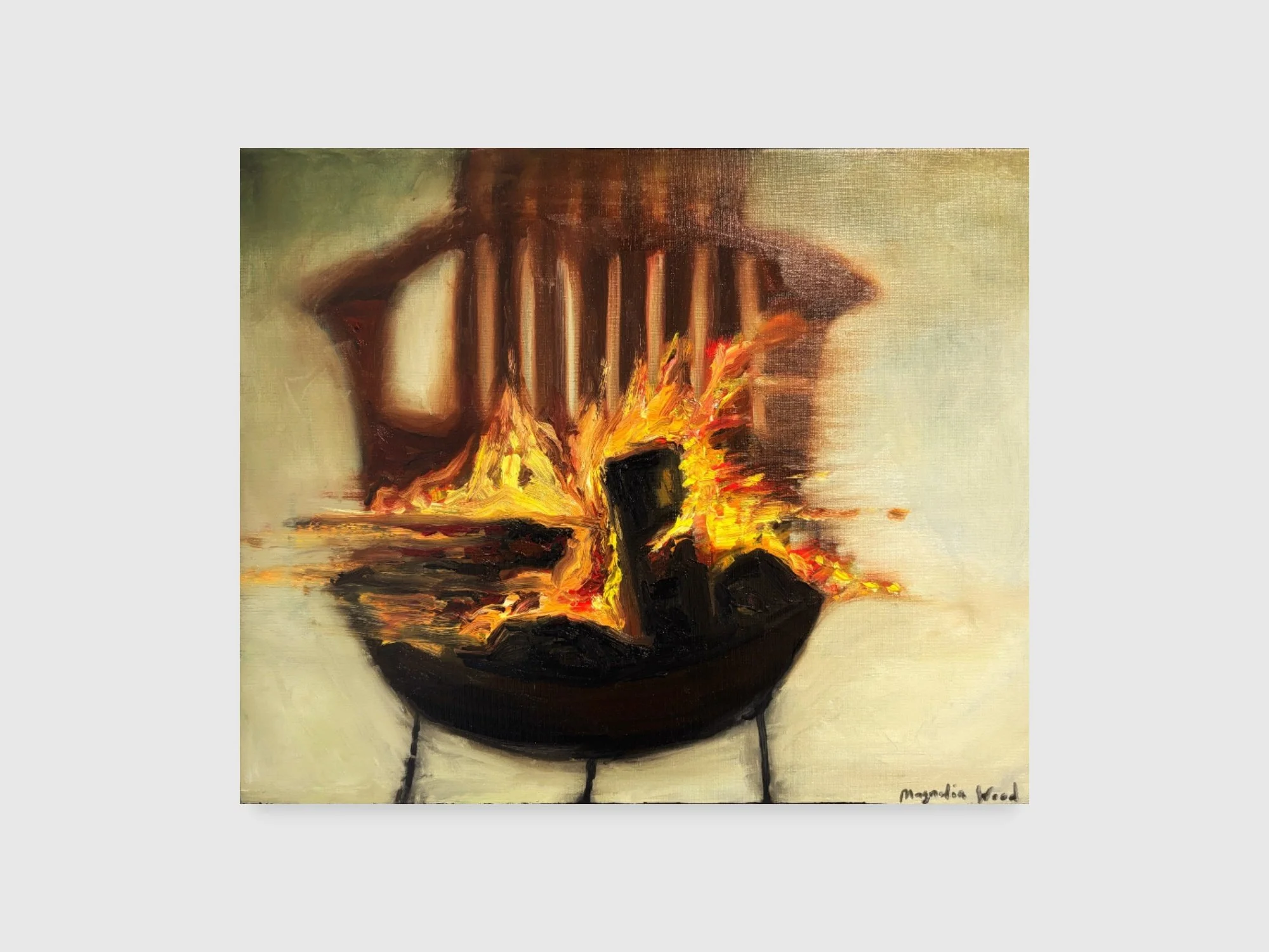 Heated light, 2026. Oil on canvas — 40 x 50 x 2 cm