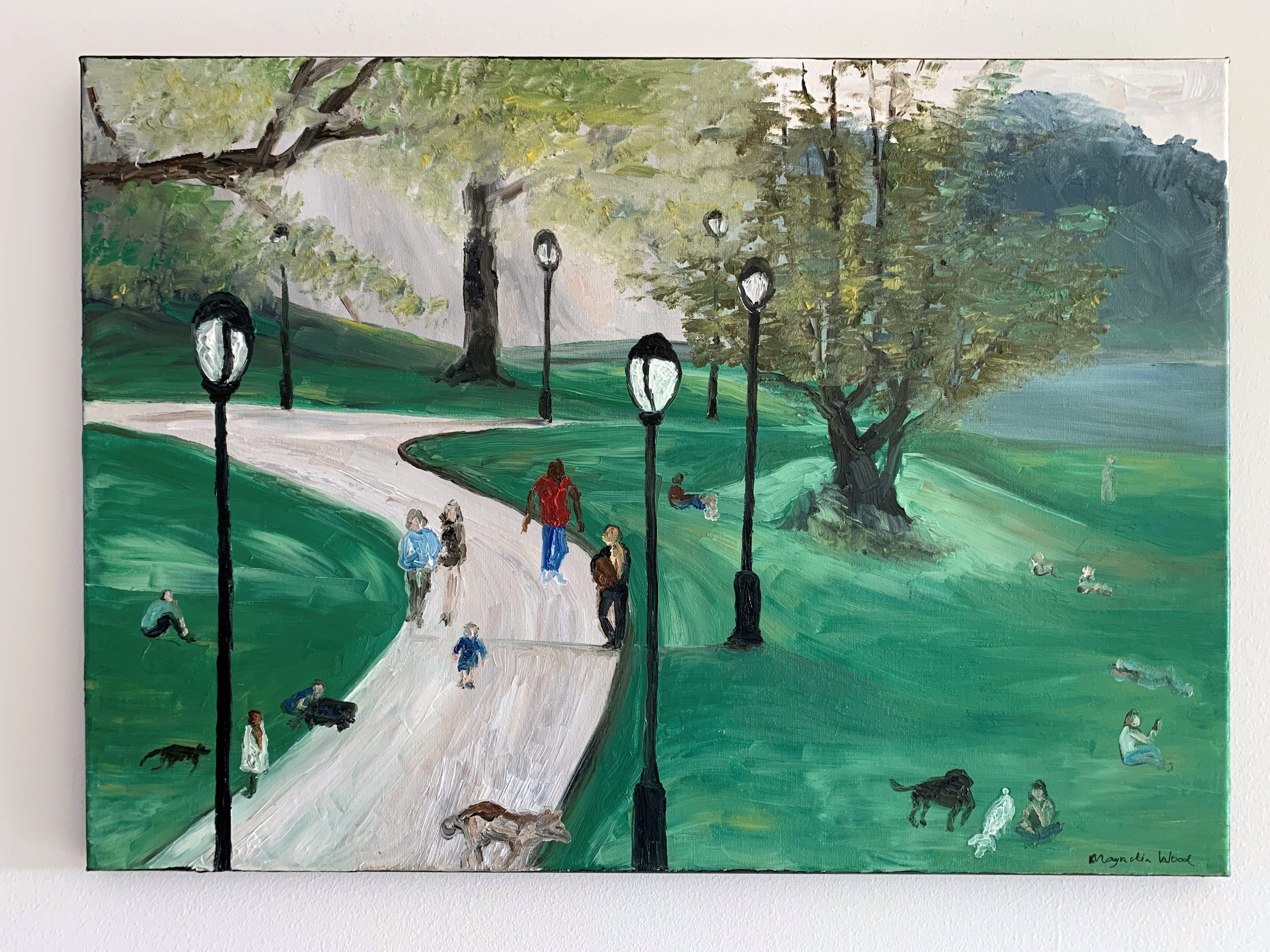 A walk in the park, 2024. Oil on canvas - 50 x 70 x 2 cm. (For inquiries click image)