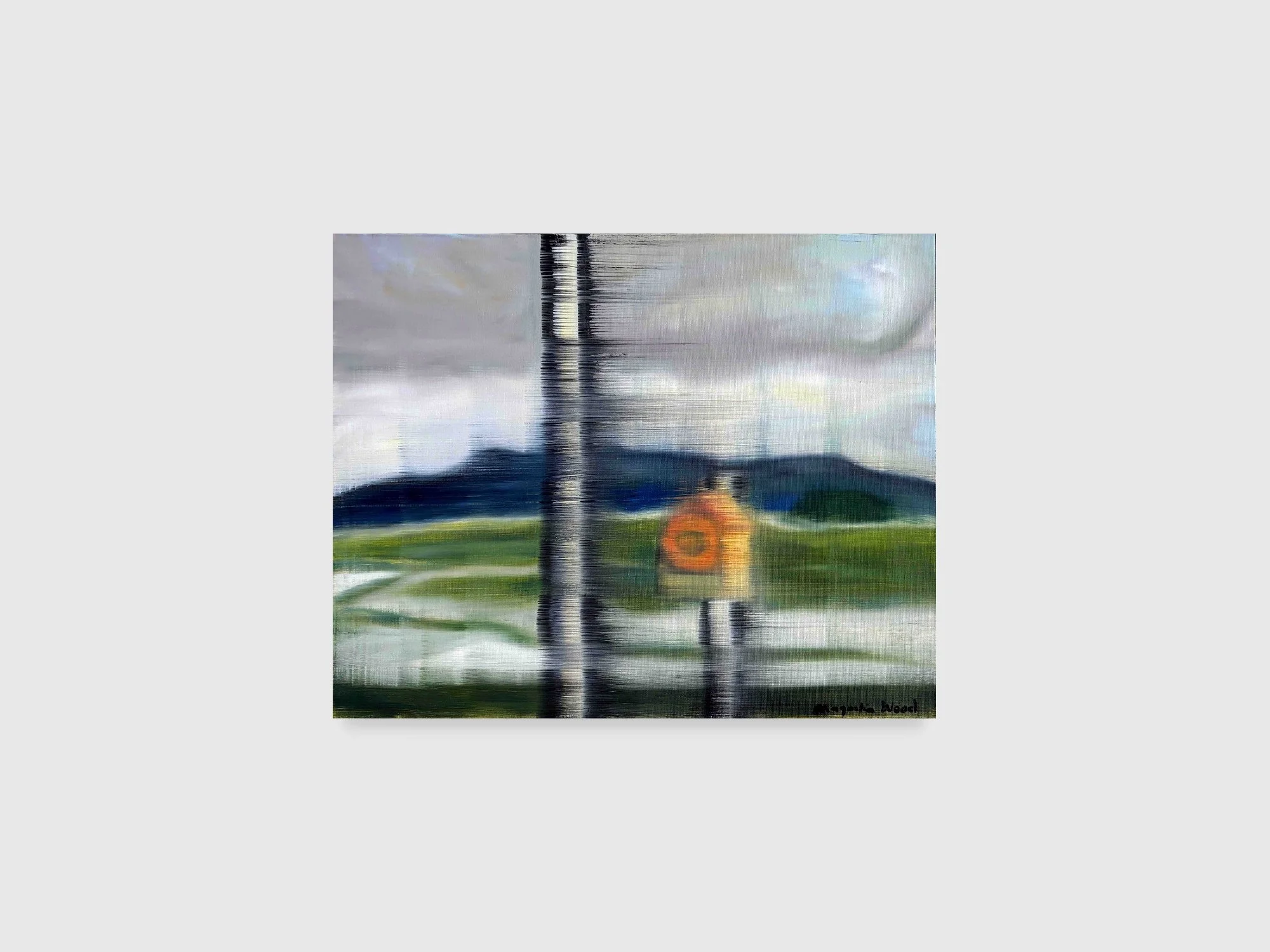 Sink or swim safely | Passing moments 1/7, 2025. Oil and acrylic on canvas — 50 x 40 x 2 cm