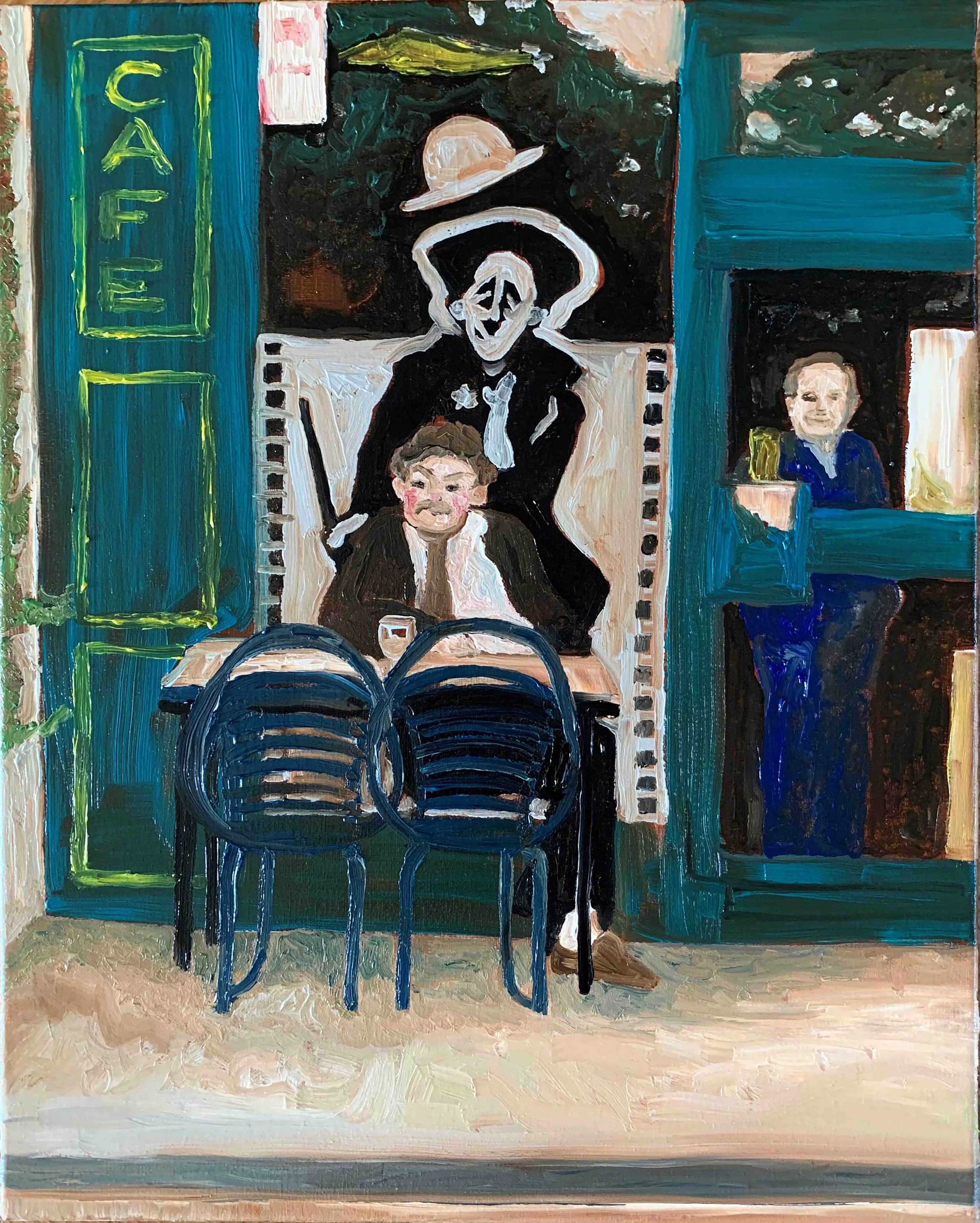 Charlie Chaplin, 2024. Oil on canvas - 40 x 50 x 1.8 cm. (For inquiries click image)