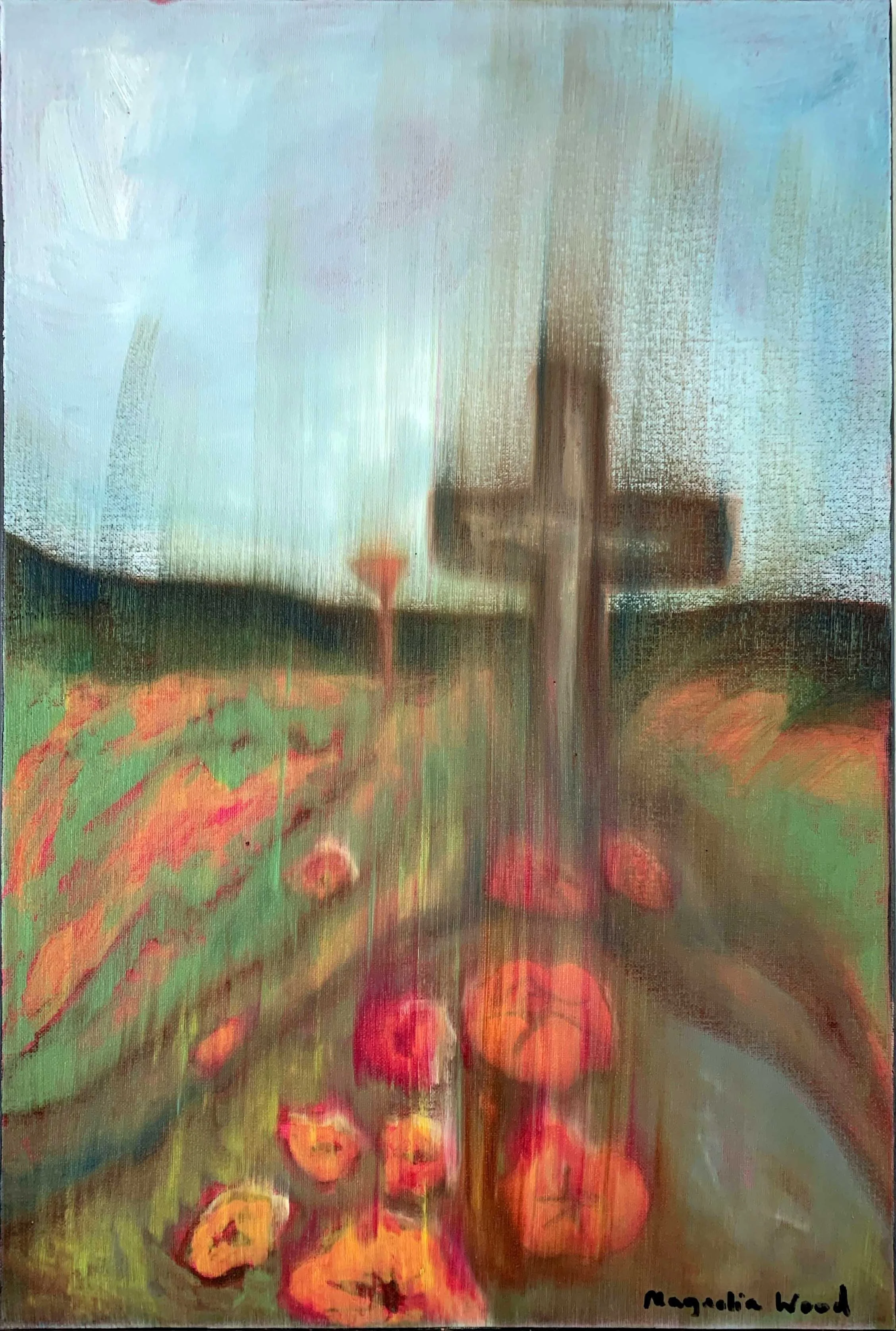 Remember to live | Memento Mori 3/3, 2025. Oil and acrylic on canvas - 40 x 60 x 2cm. (For inquiries click image).
