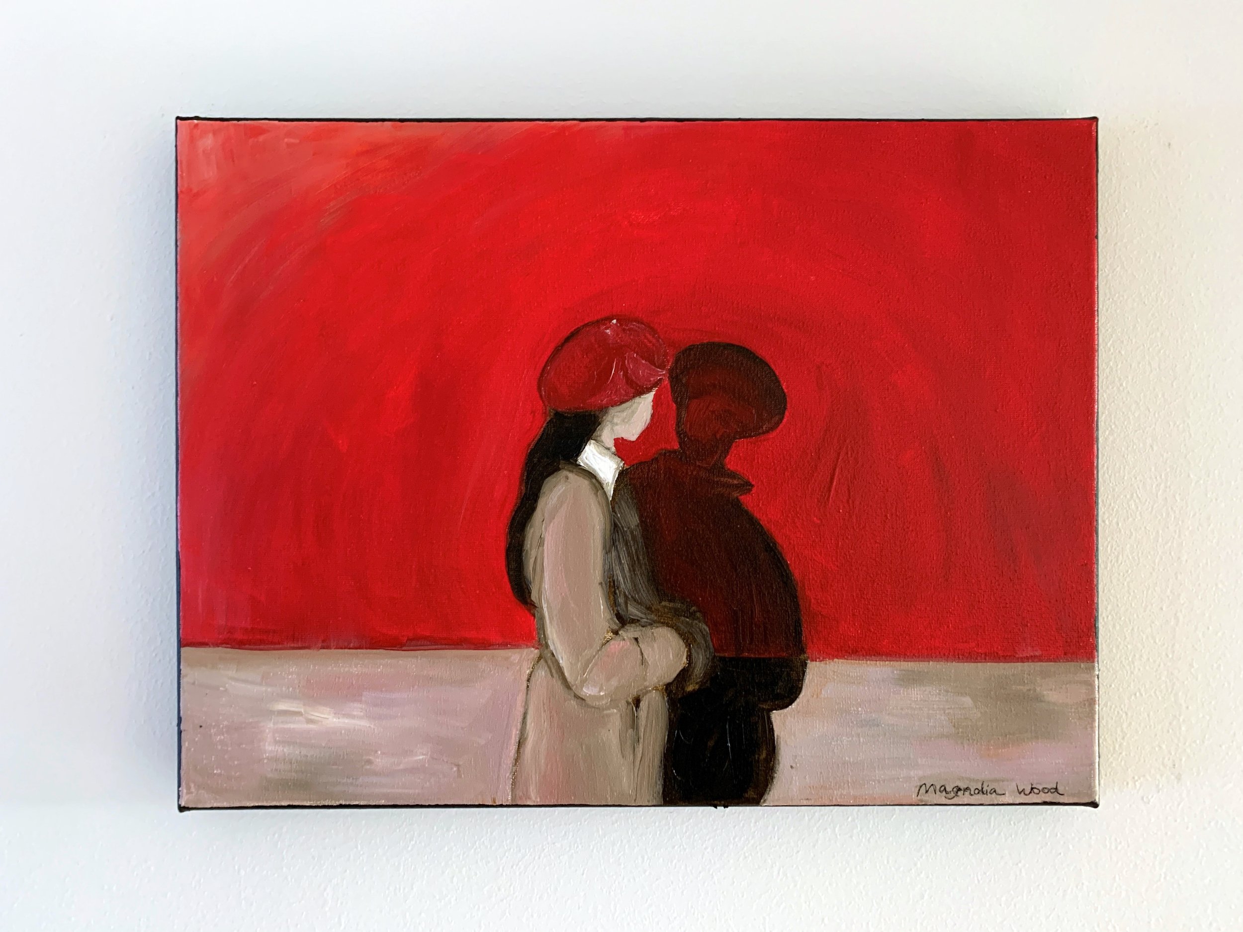 Facing my shadow, 2024. Oil on canvas - 30 x 40 x 2 cm. Private collection.