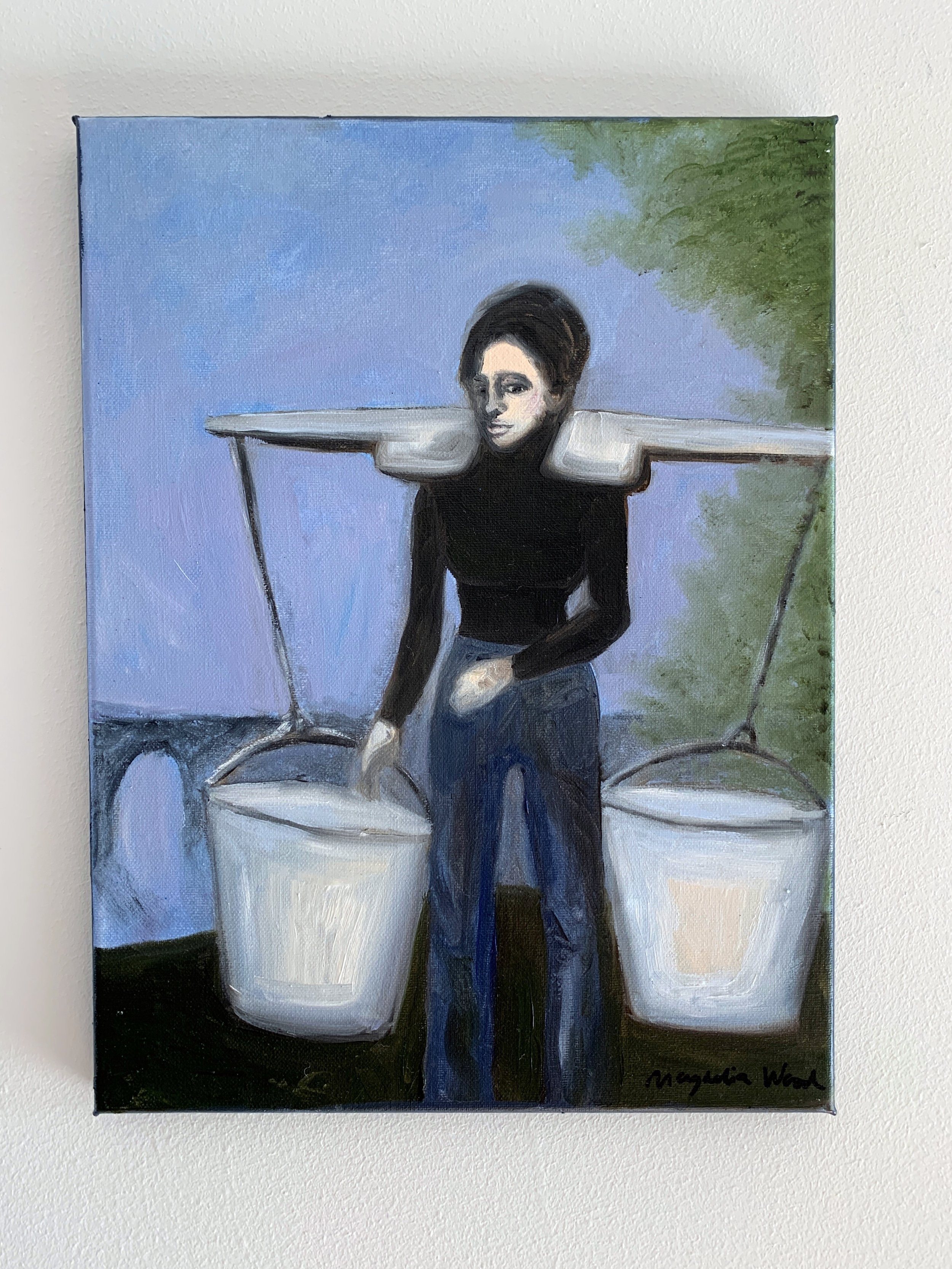 The yoke, 2024. Oil on canvas - 40 x 50 x 1.8 cm. (For inquiries click image)