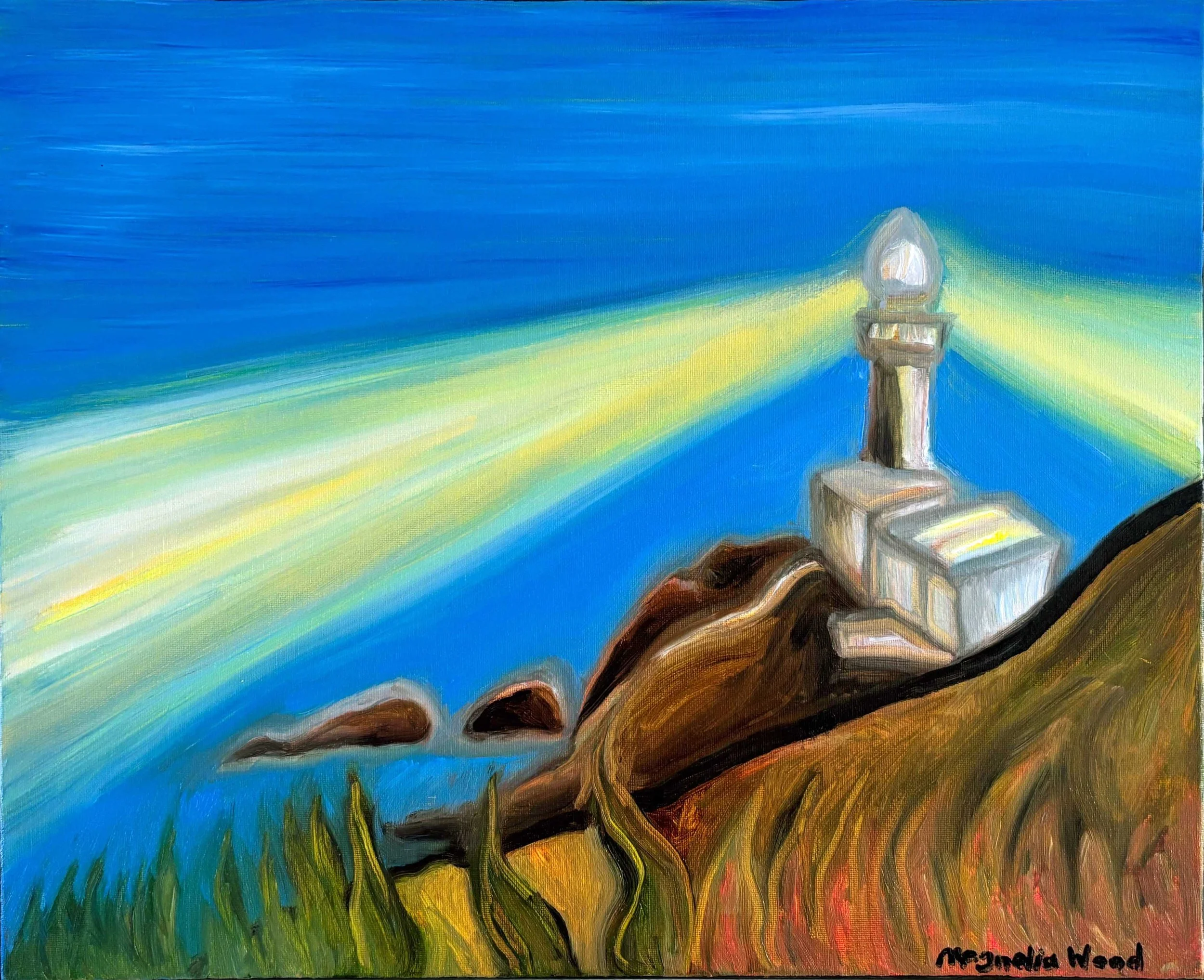 I used to be a lighthouse | Passing moments 4/7, 2025. Oil and acrylics on canvas - 50 x 40 x 1.8 cm. (For inquiries click image)