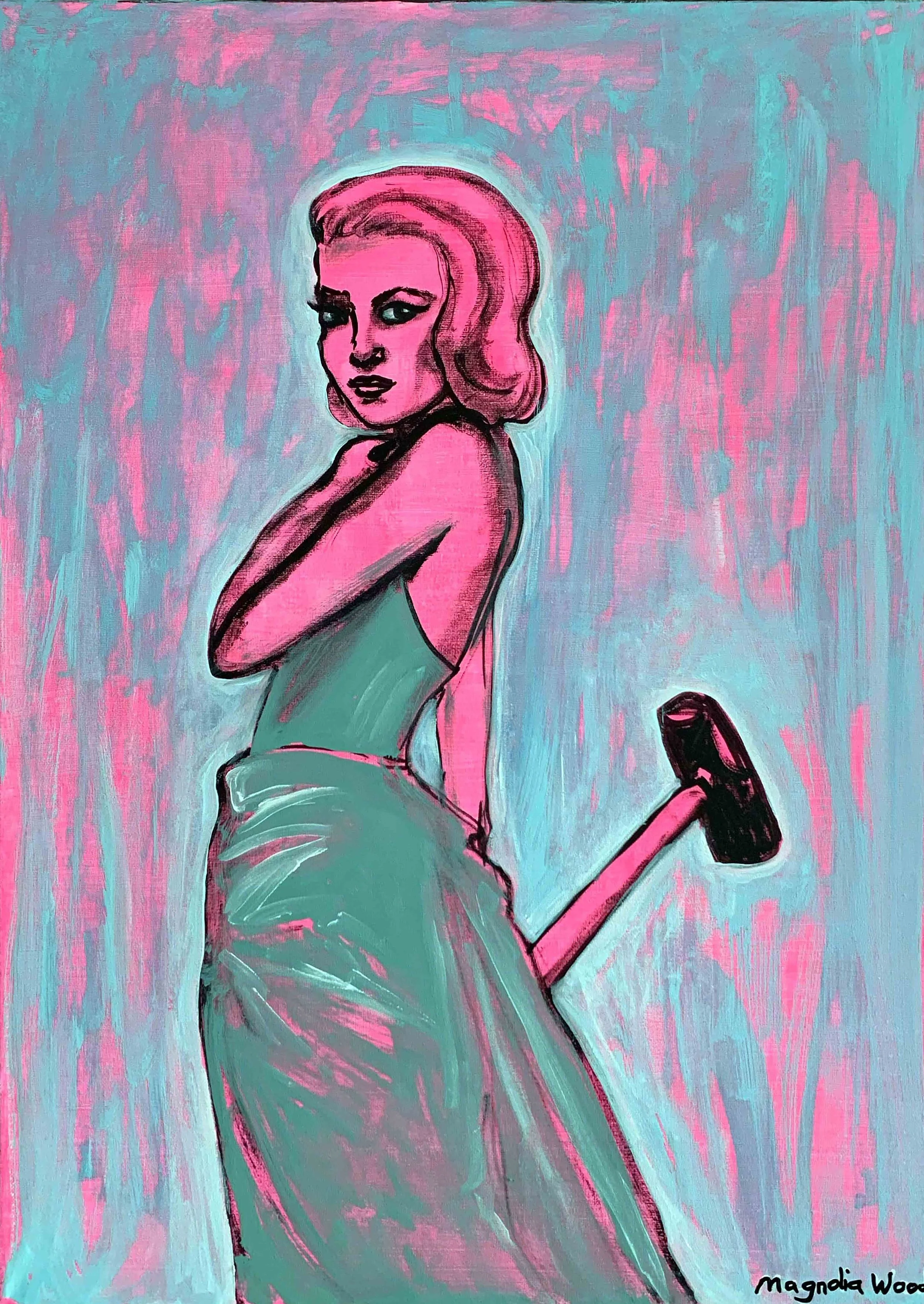 Code error | Pretty ugly 1/3, 2025. Acrylic and oil on canvas, 50 x 70 x 1.8 cm. (For inquiries click image)
