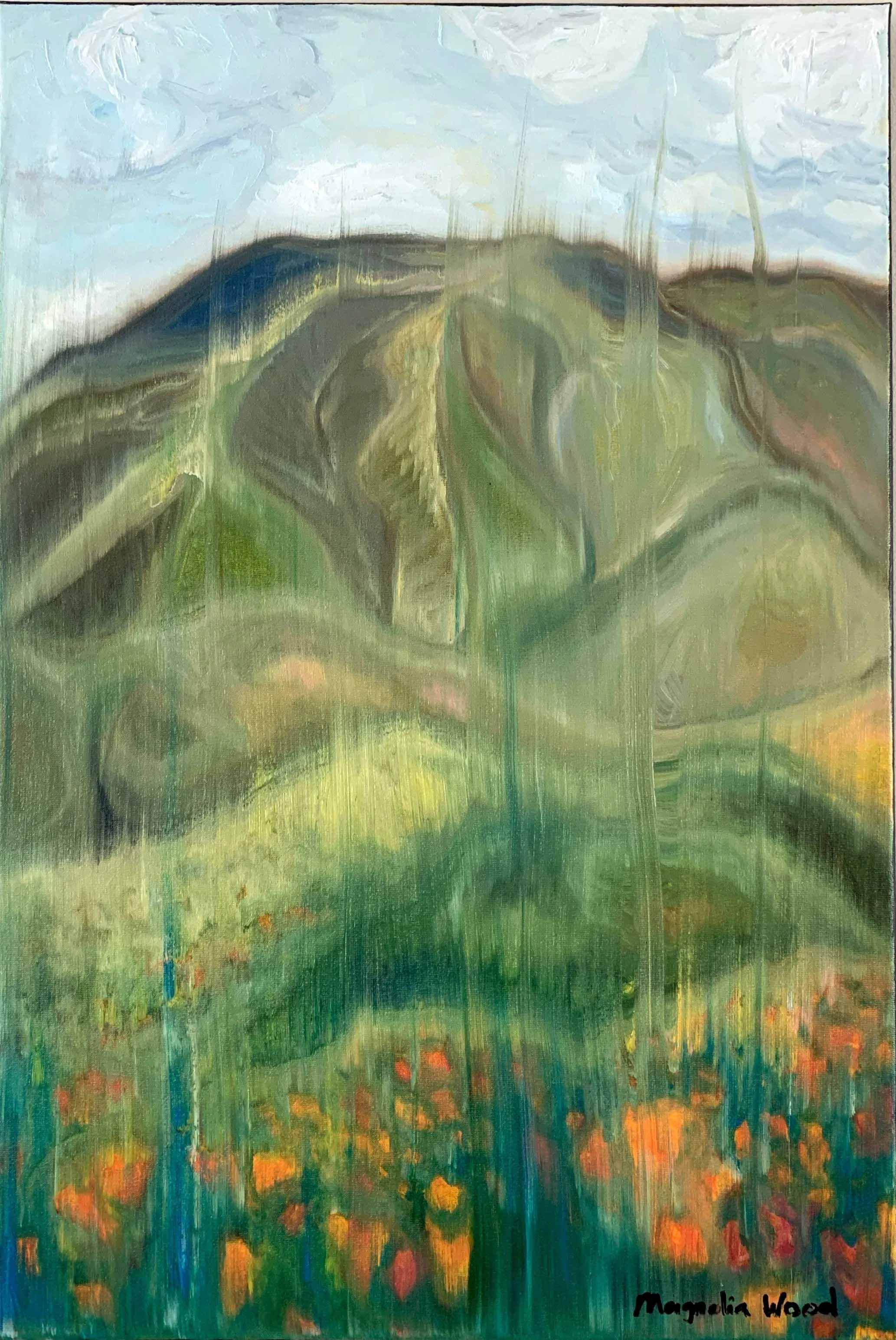 Remember to enjoy the view | Memento mori 1/3, 2025. Oil and acrylic on canvas - 40 x 60 x 2 cm. (For inquiries click image)