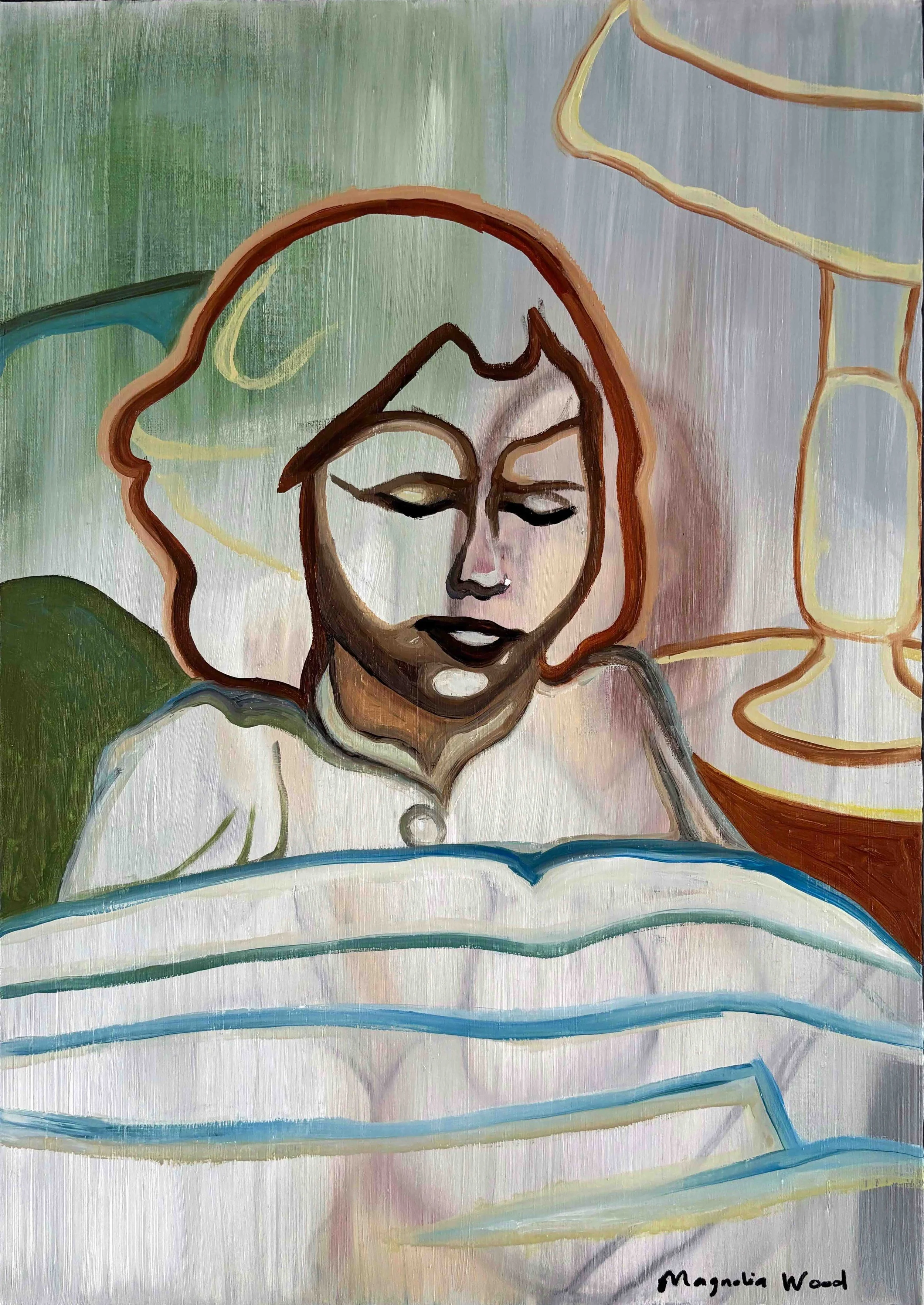 Shirley's washing dream | Life is but a dream 2/2, 2025. Oil on canvas - 50 x 70 x 2cm. (For inquiries click image)