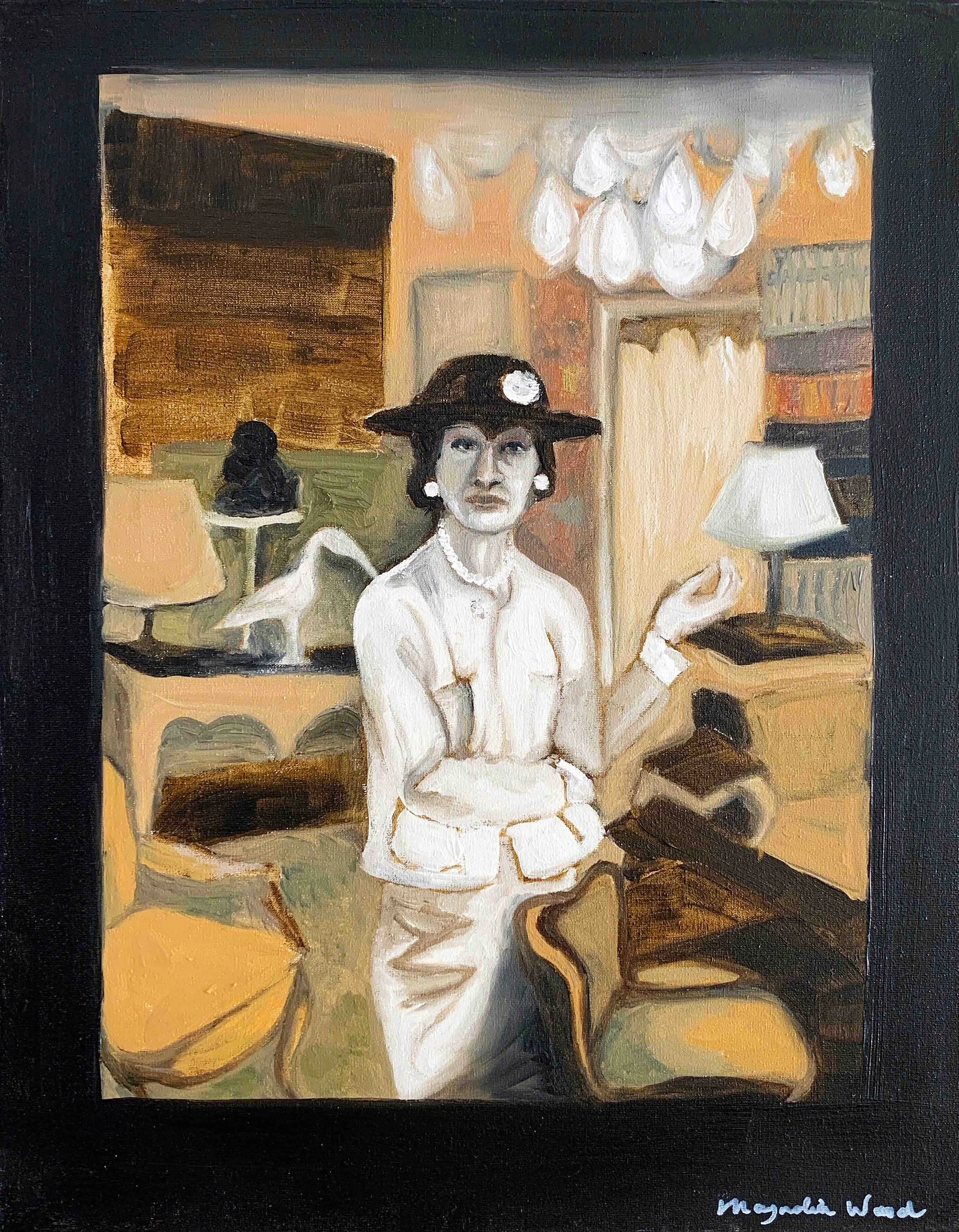 After Chanel in her hotel room, 2024. Oil on canvas - 40 x 50 x 2 cm. (For inquiries click image)