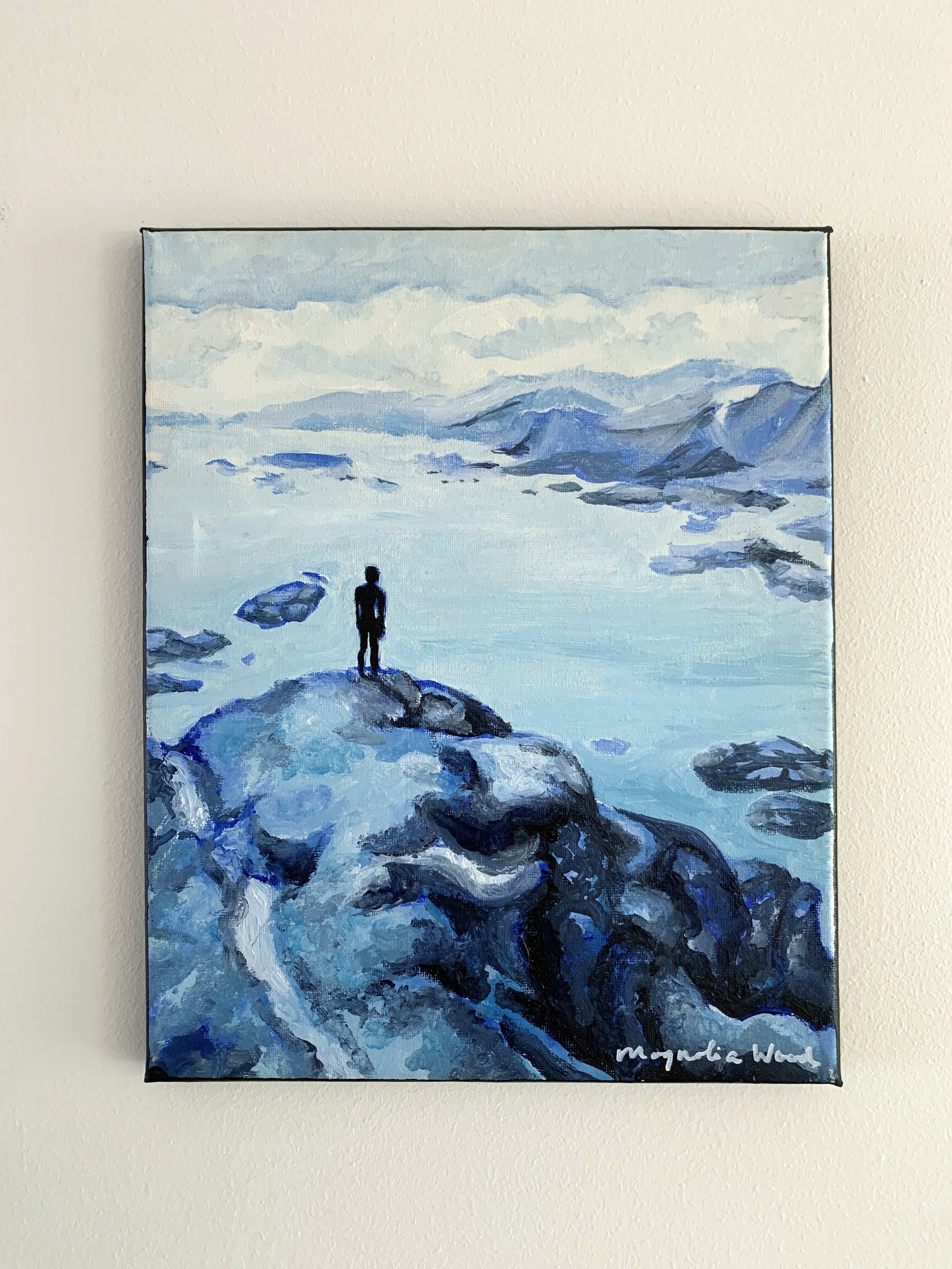 On the rocks, 2023. Oil on canvas - 24 x 30 x 1,5 cm. (For inquiries click image)